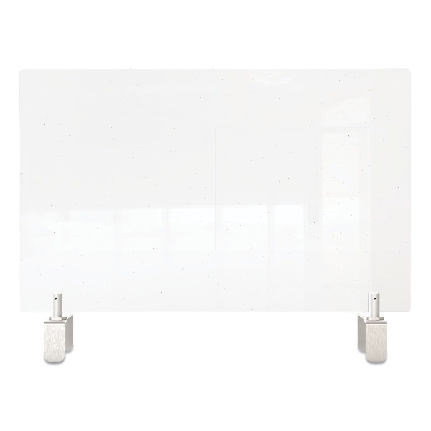 Ghent Clear Partition Extender With Attached Clamp, 29 X 3.88 X 18, Thermoplastic Sheeting