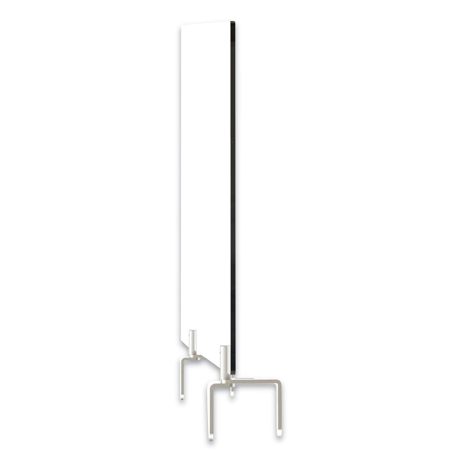 Ghent Clear Partition Extender With Attached Clamp, 42 X 3.88 X 18, Thermoplastic Sheeting