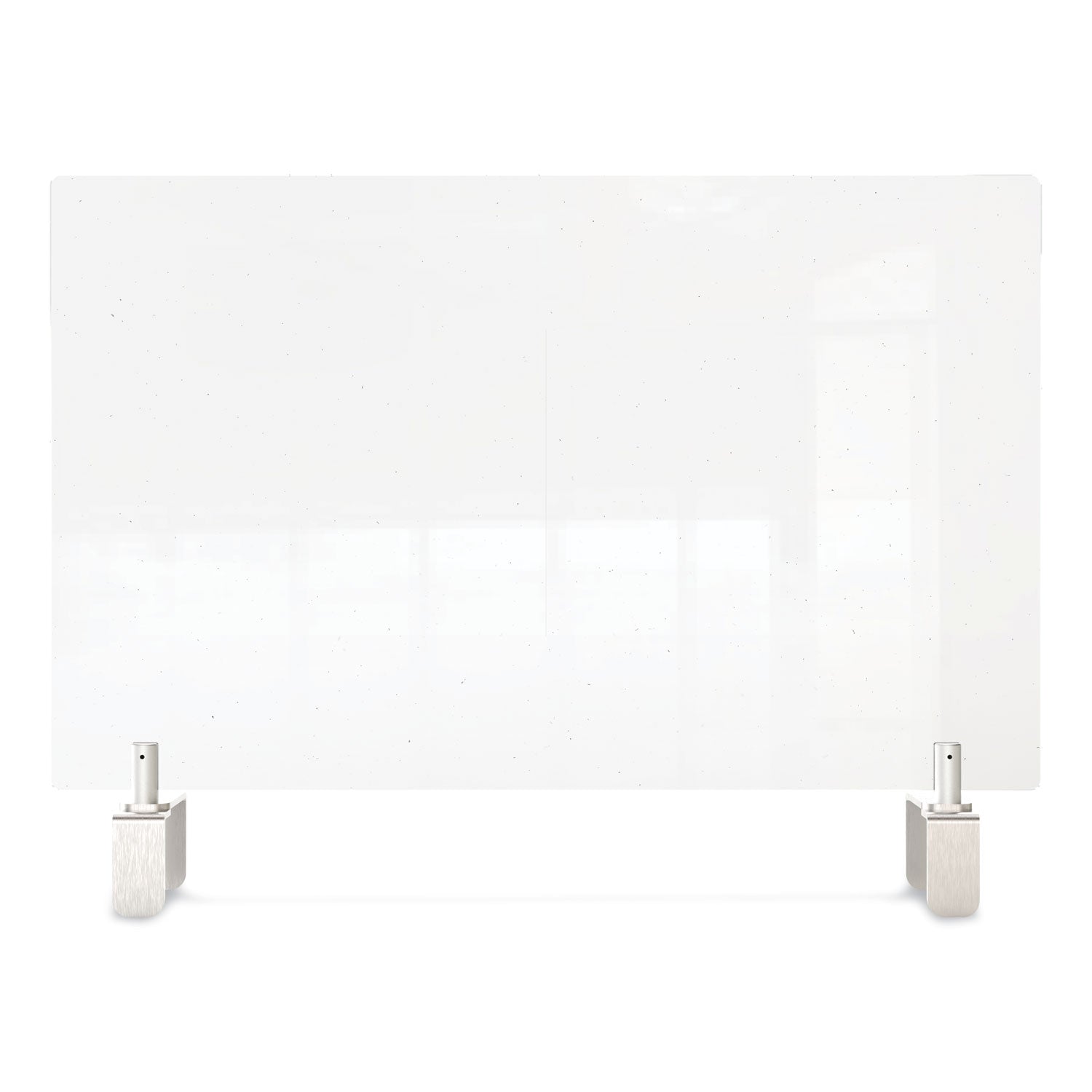 Ghent Clear Partition Extender With Attached Clamp, 36 X 3.88 X 30, Thermoplastic Sheeting
