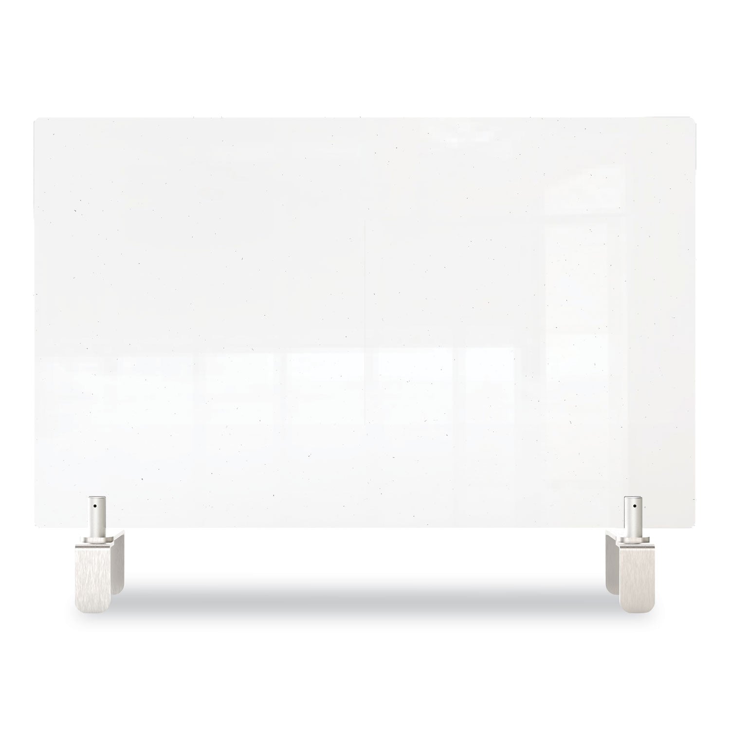 Ghent Clear Partition Extender With Attached Clamp, 42 X 3.88 X 18, Thermoplastic Sheeting