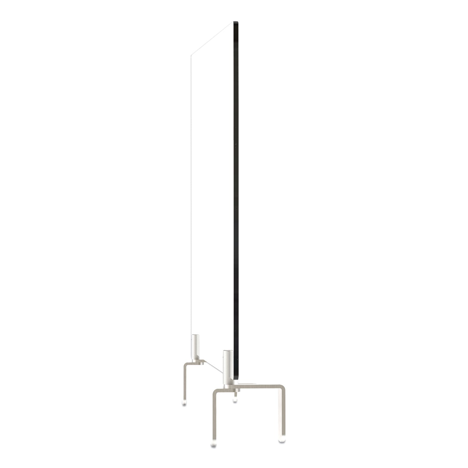 Ghent Clear Partition Extender With Attached Clamp, 29 X 3.88 X 30, Thermoplastic Sheeting