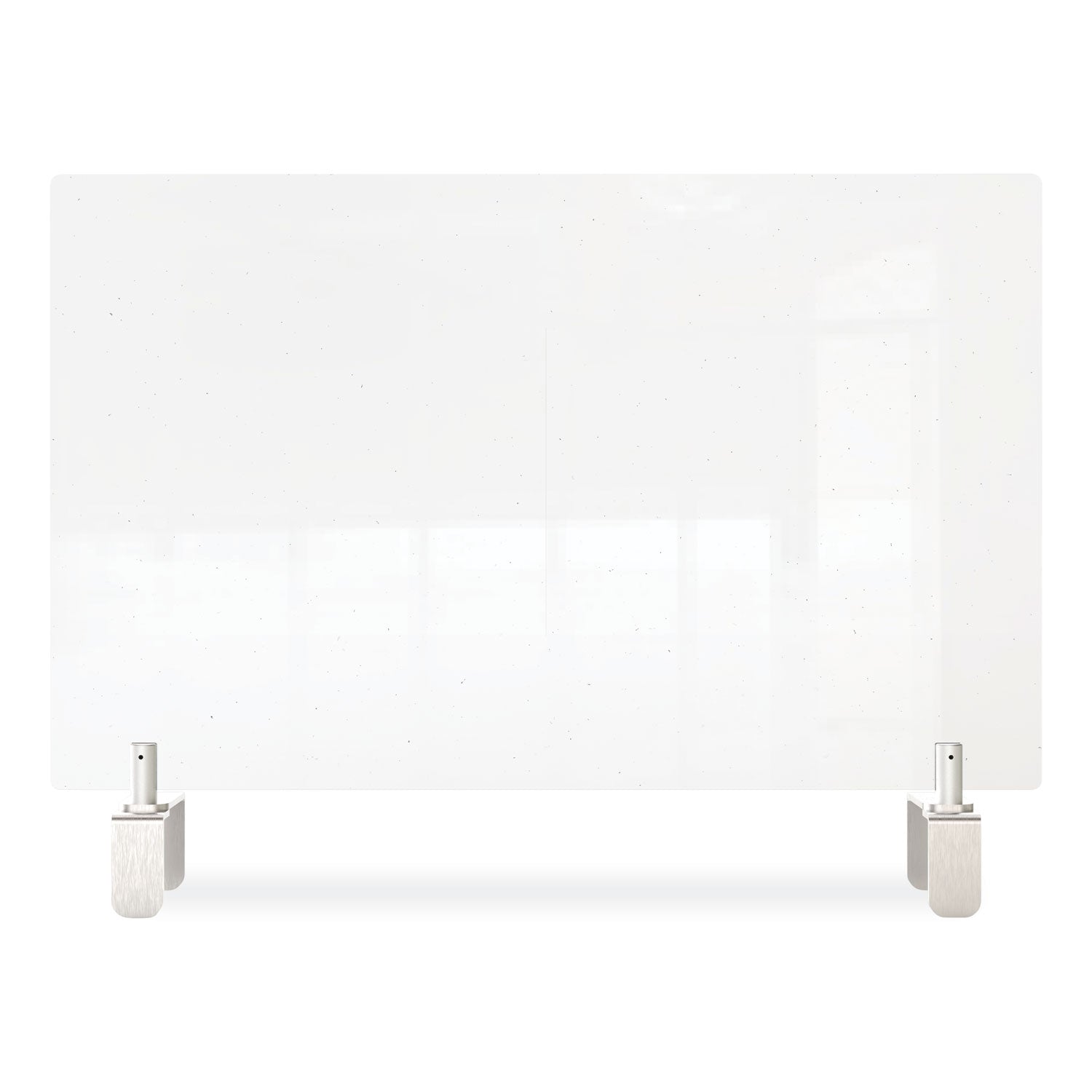 Ghent Clear Partition Extender With Attached Clamp, 42 X 3.88 X 24, Thermoplastic Sheeting