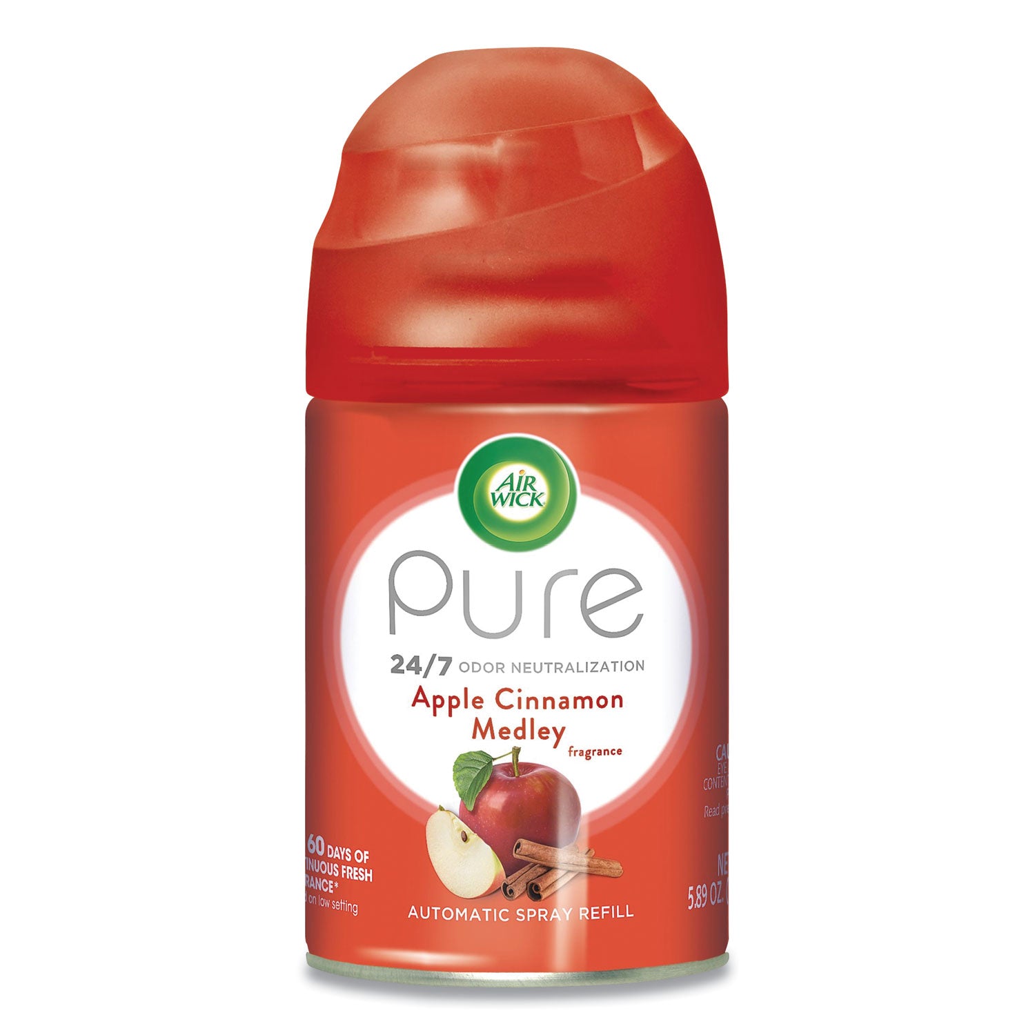 Air Wick® Freshmatic Ultra Spray Refill, Apple Cinnamon Medley, 5.89 Oz Aerosol Spray, 6/carton