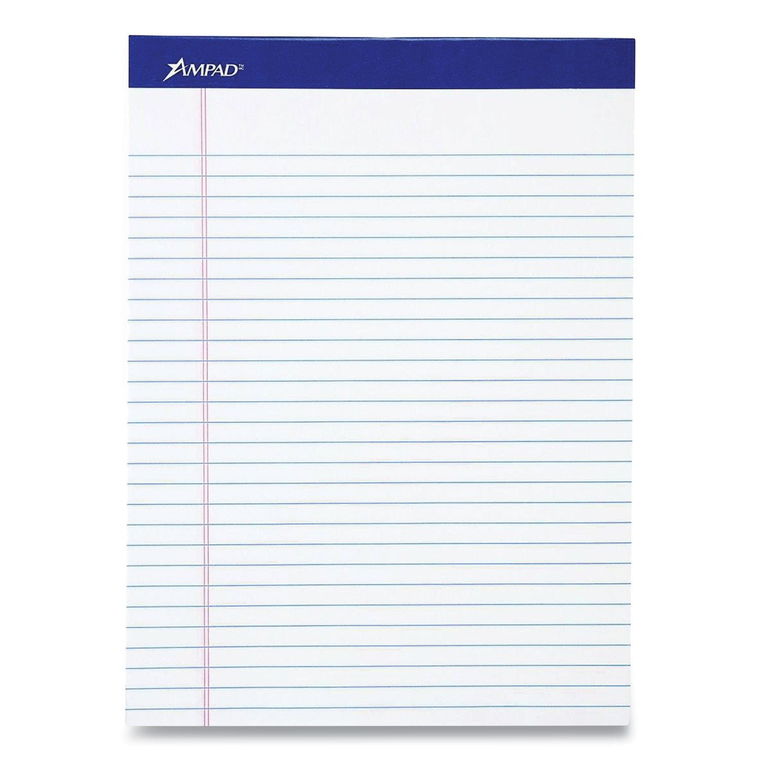 Perforated Writing Pads, Wide/Legal Rule, 50 White 8.5 x 11.75 Sheets, Dozen