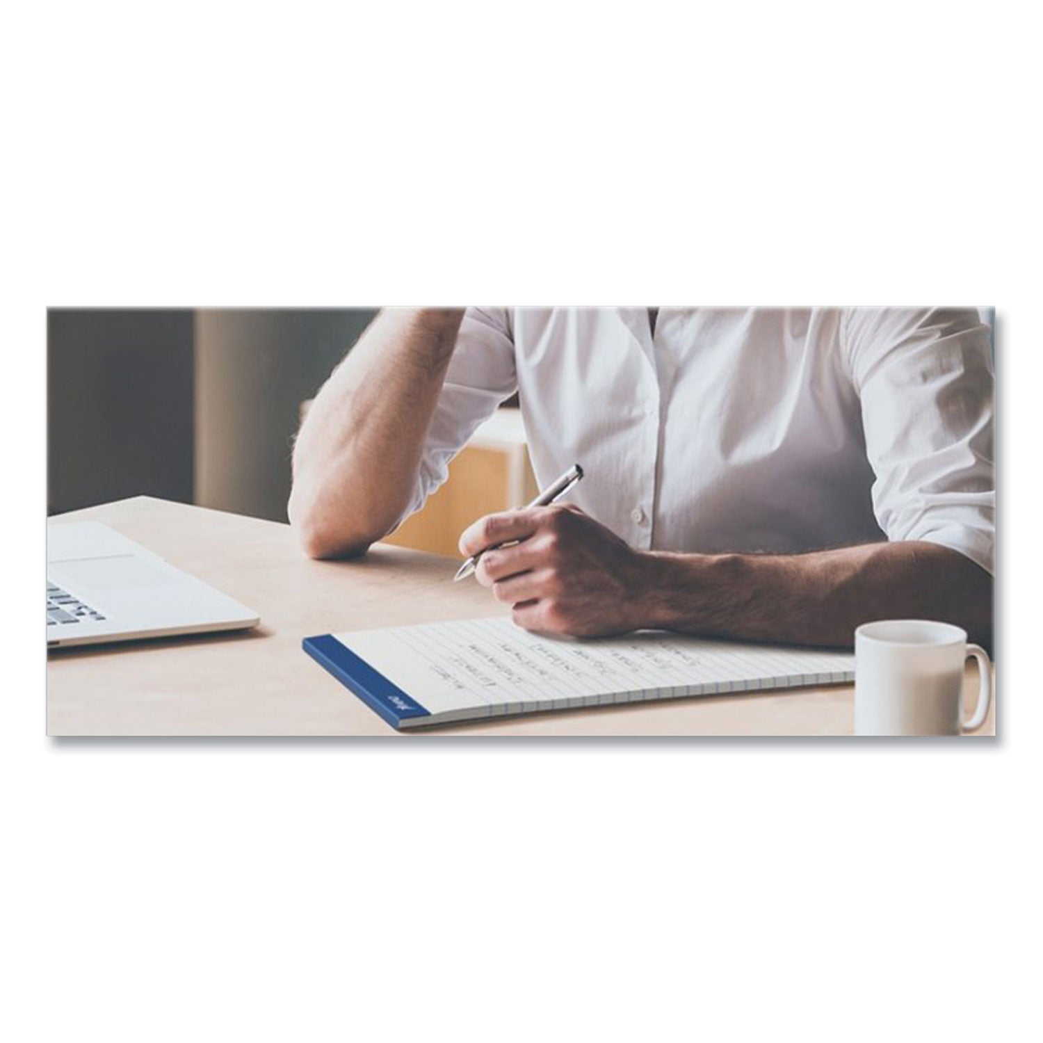 Ampad® Perforated Writing Pads, Wide/legal Rule, 50 White 8.5 X 11.75 Sheets, Dozen