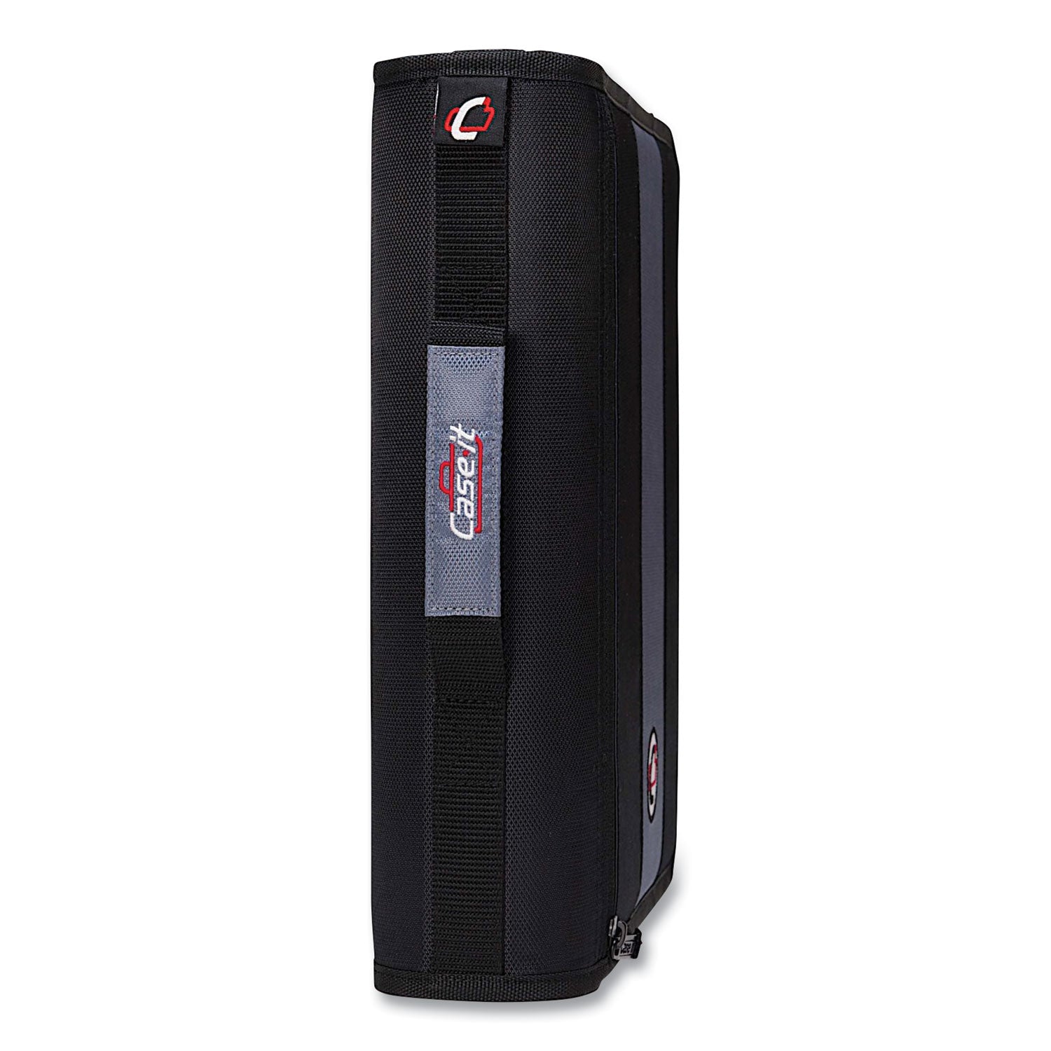 Case it™ Classic Zipper Binder, 3 Rings, 2" Capacity, 11 X 8.5, Black/gray Accents