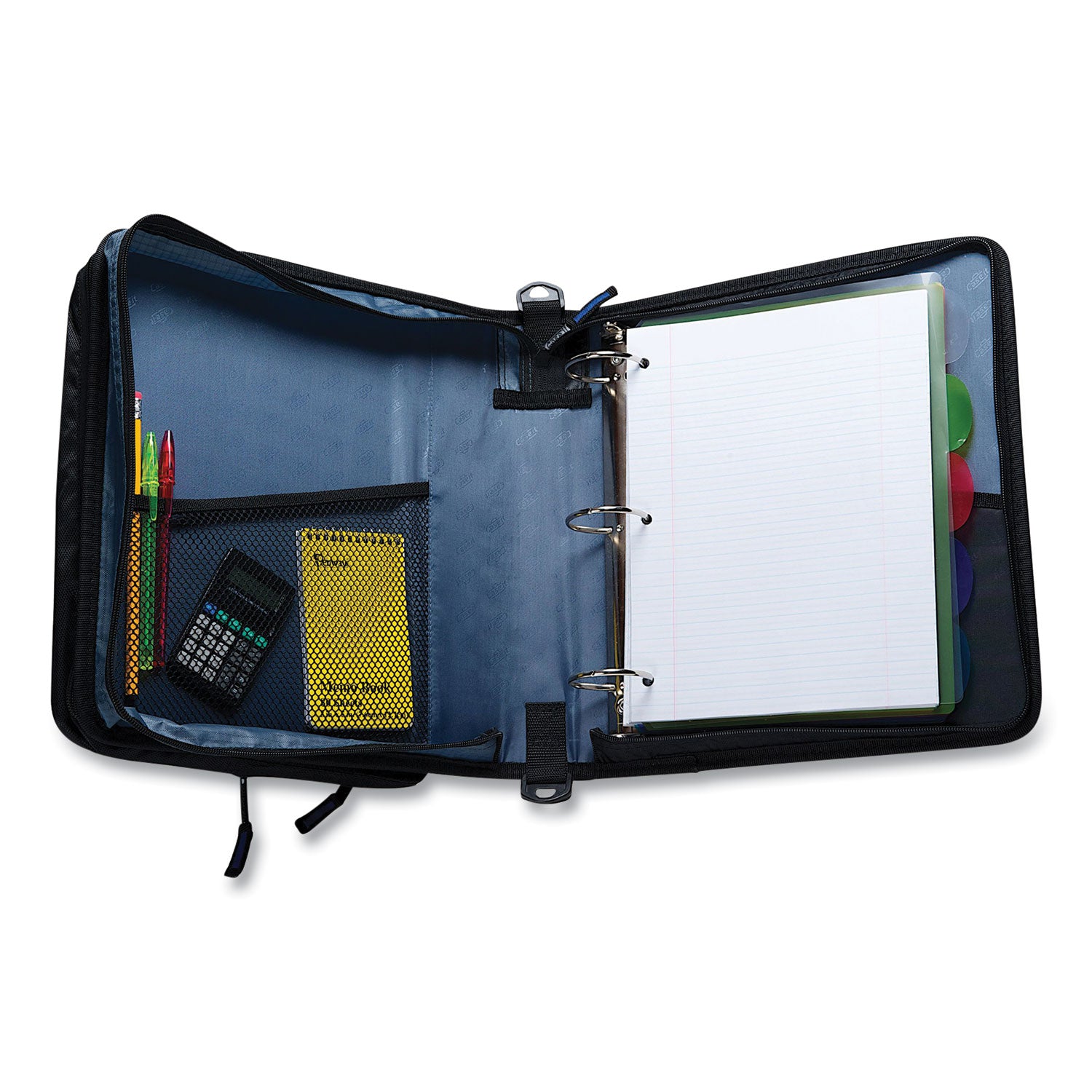 Case it™ Universal Zipper Binder, 3 Rings, 2" Capacity, 11 X 8.5, Purple/gray Accents