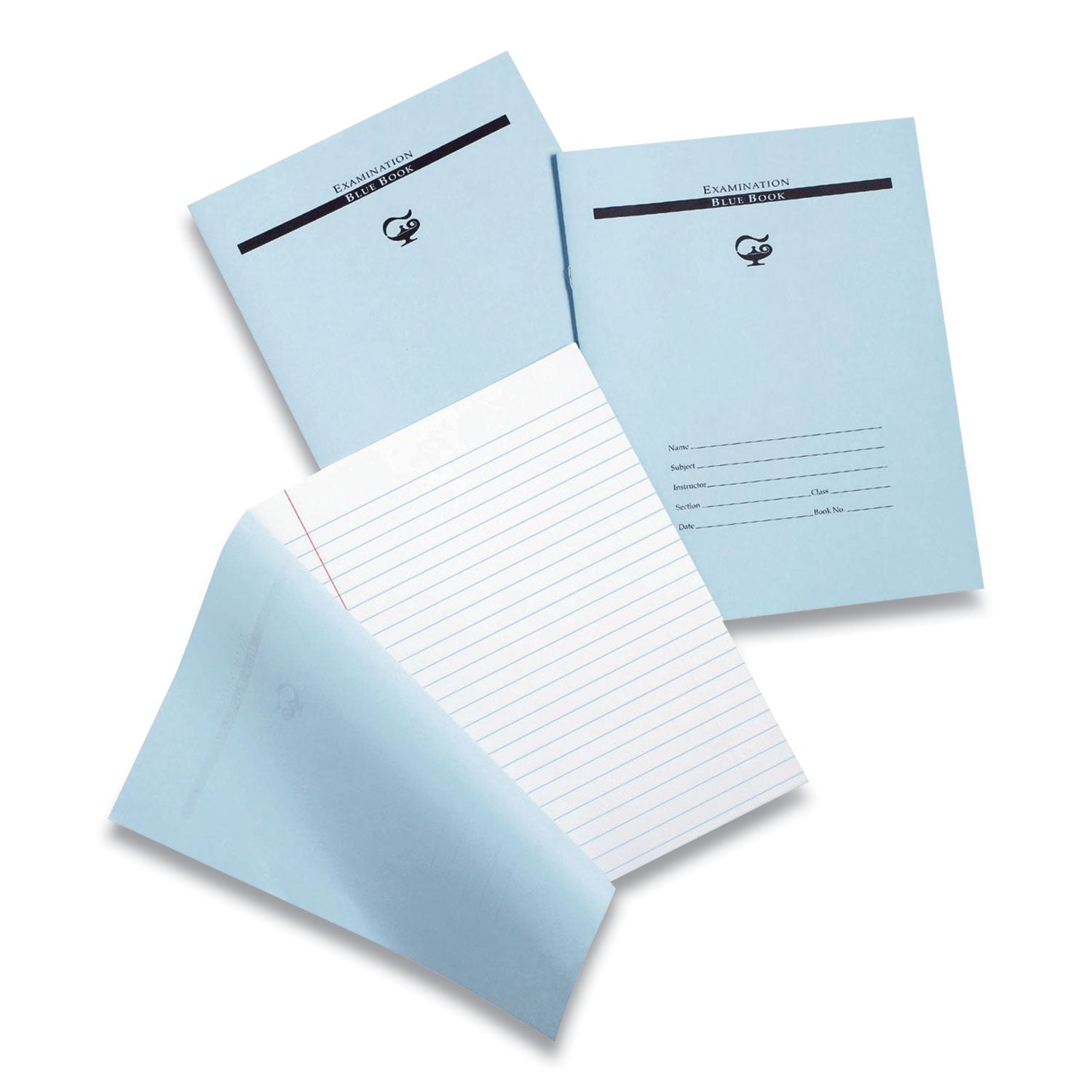 Pacon® Examination Bluebook, Wide/Legal Rule, Blue Cover, (10) 8.5 x 7 Sheets