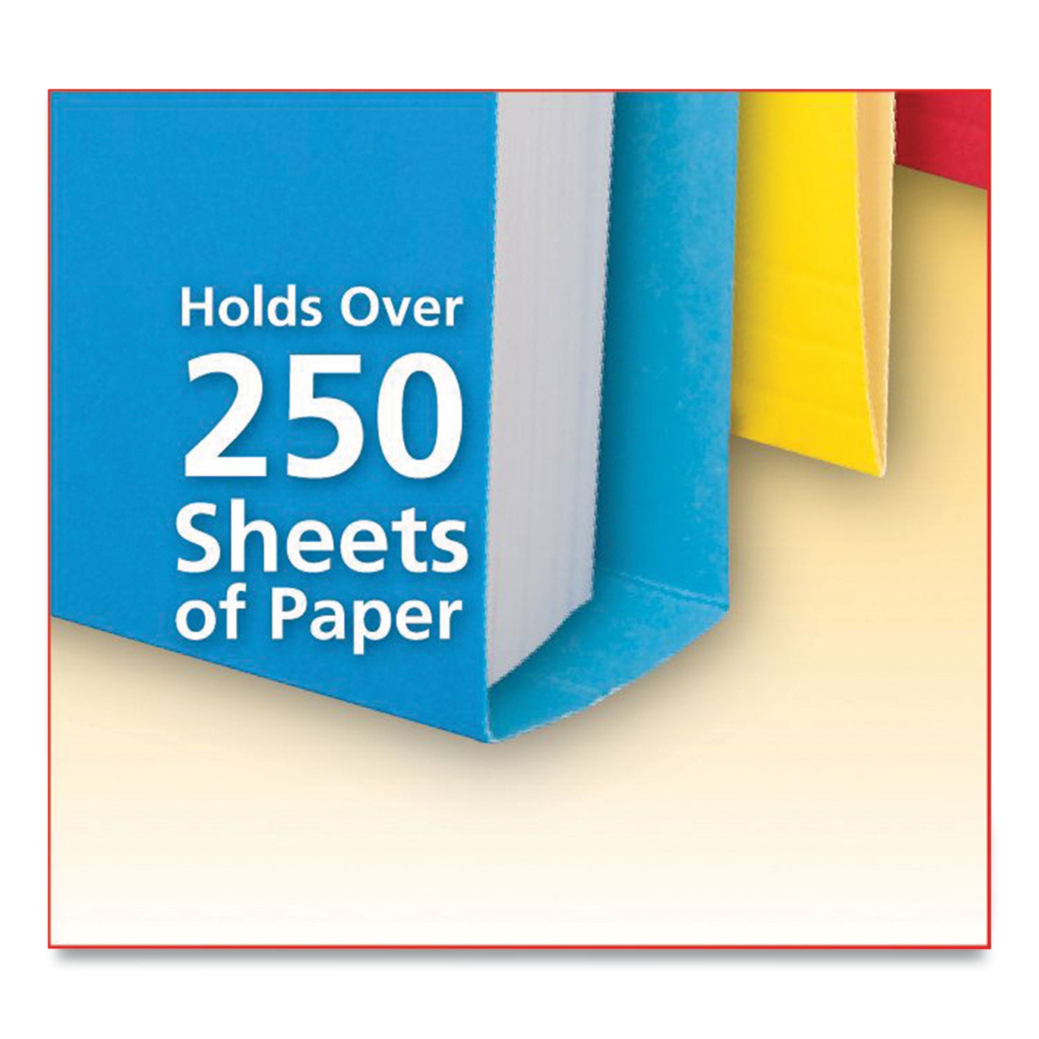 Pendaflex® Double Stuff File Folders, 1/3-Cut Tabs: Assorted, Letter Size, 1.5" Expansion, Assorted Colors, 24/Pack