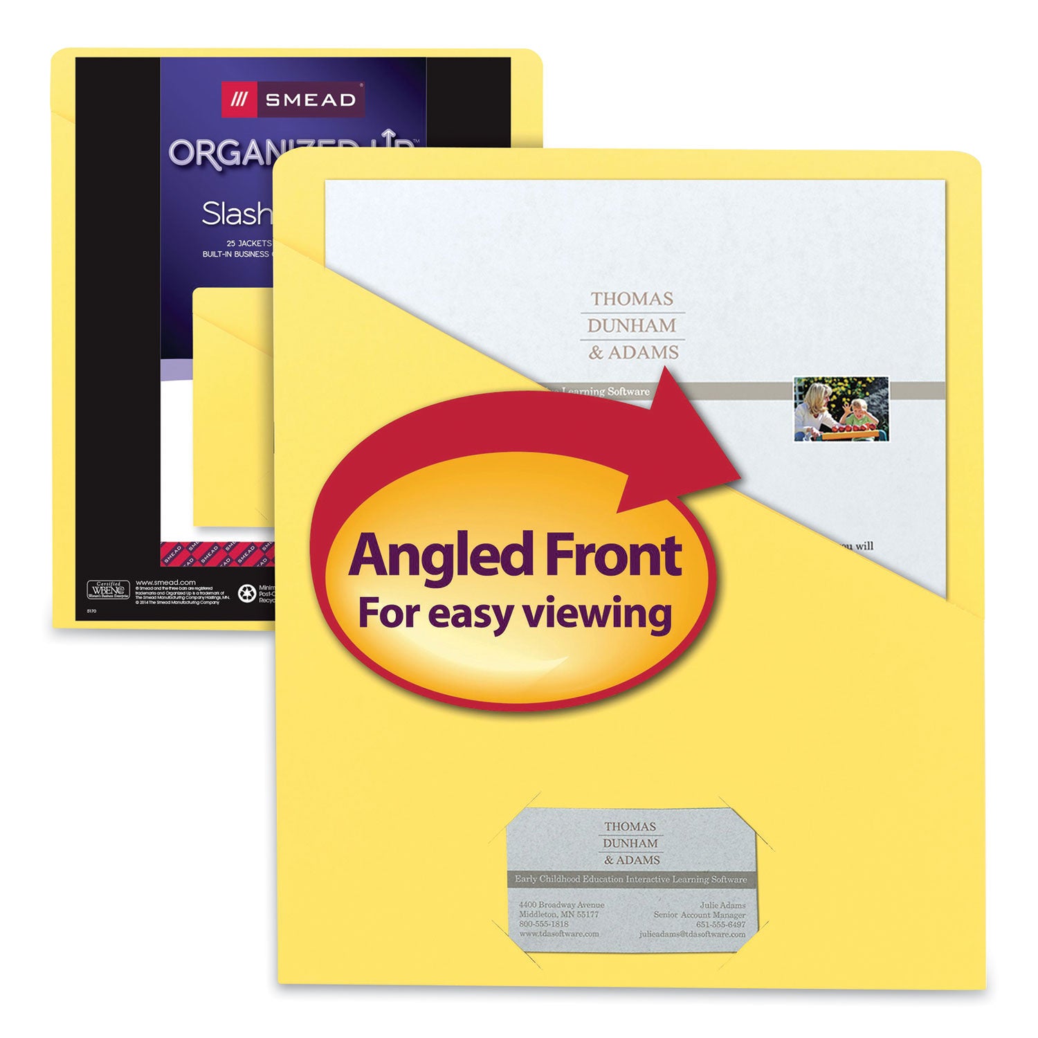 Smead File Jackets, Letter Size, Yellow, 25/pack