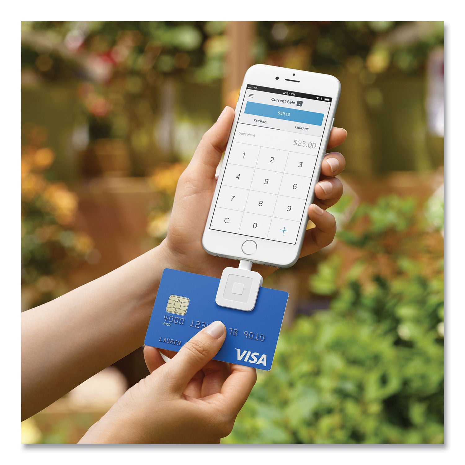 Square Reader For Magstripe Lightning Connector, White