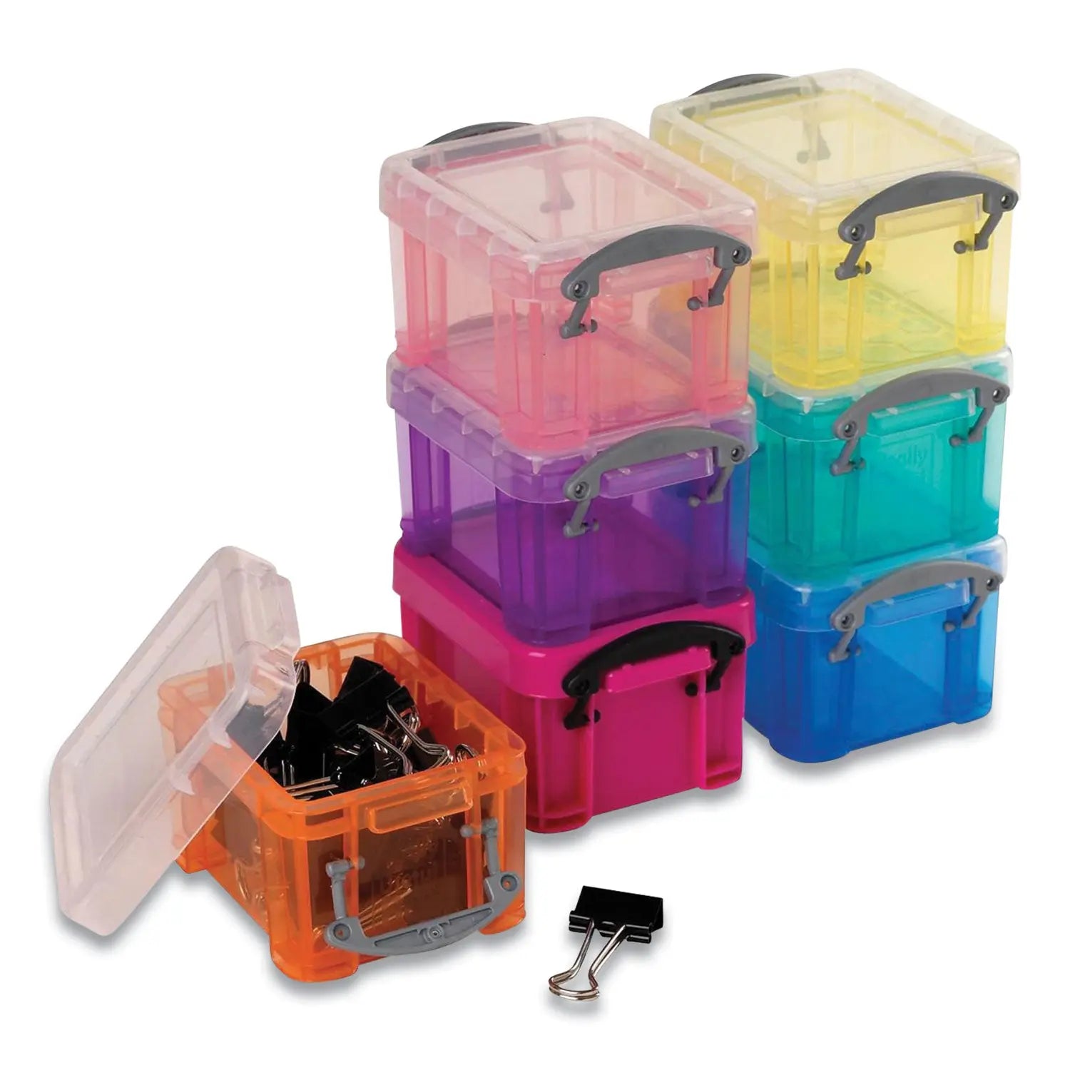 Really Useful Box® Snap-Lid Storage Bin, 0.03 gal, 1.75 x 2.25 x 1.5, Randomly Assorted Colors Really Useful Box® Flipcost