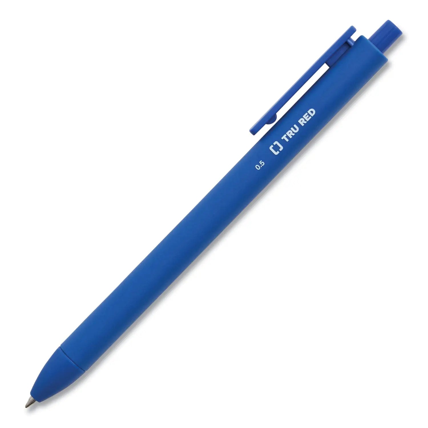 Quick Dry Gel Pen, Retractable, Fine 0.5 mm, Blue Ink, Blue Barrel, 5/Pack TRU RED™ Flipcost