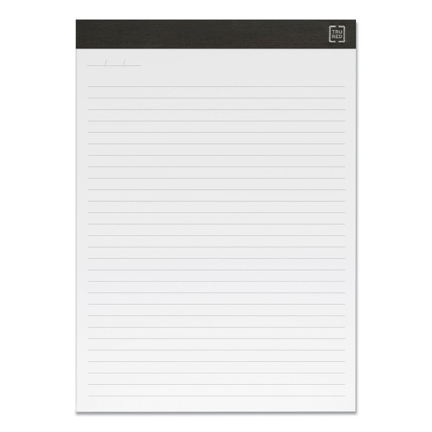 TRU RED™ Notepads, Wide/legal Rule, 50 White 8.5 X 11.75 Sheets, 12/pack