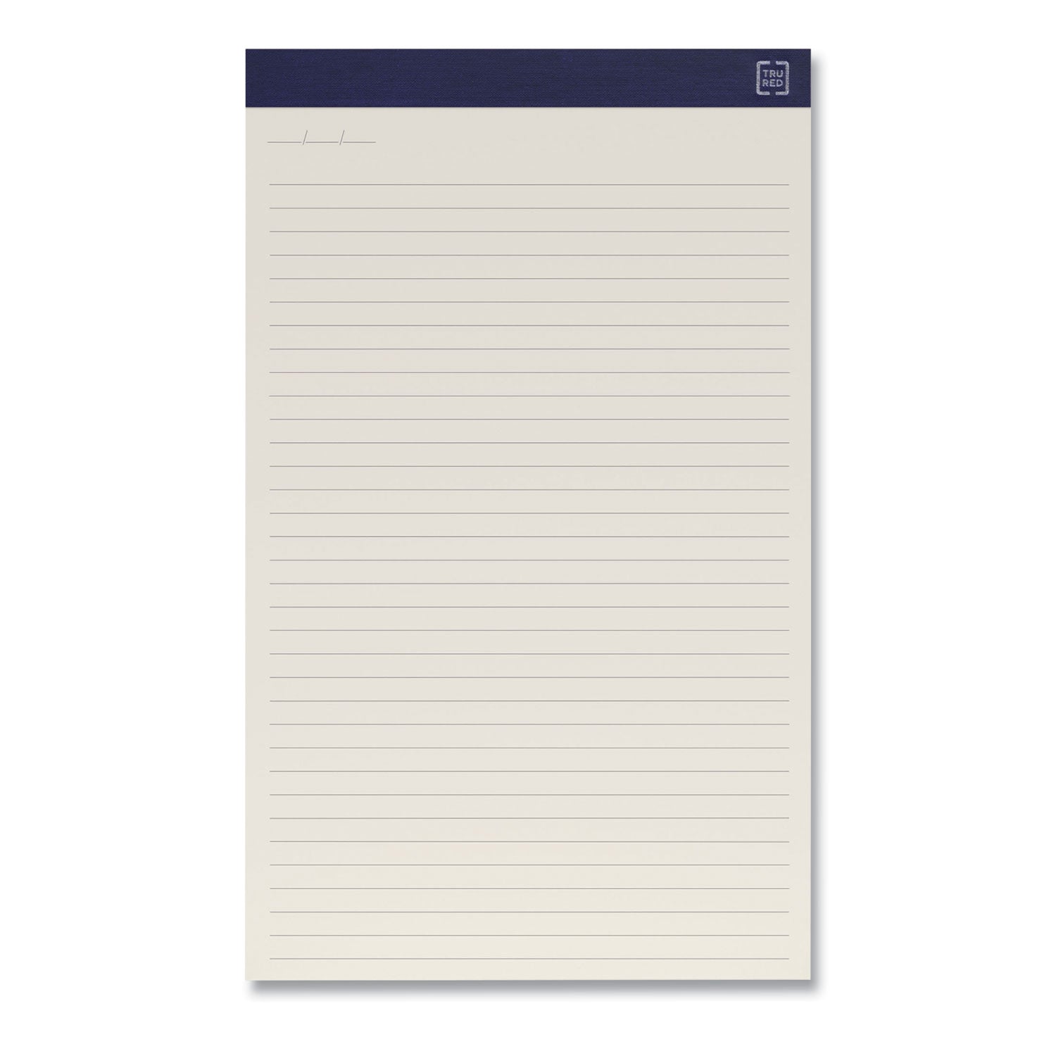 TRU RED™ Notepads, Wide/legal Rule, 50 Ivory 8.5 X 14 Sheets, 12/pack