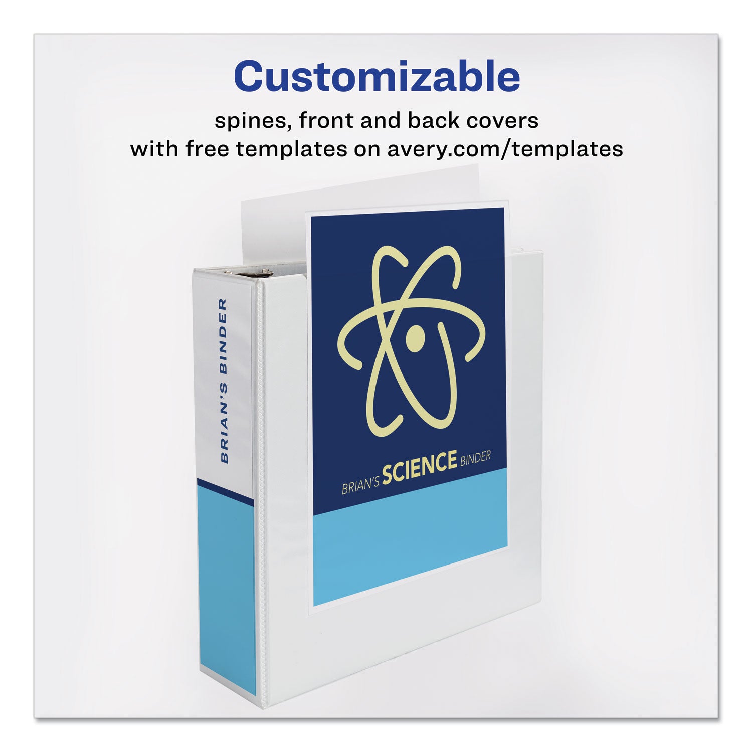 Avery® Durable View Binder With Durahinge And Slant Rings, 3 Rings, 3" Capacity, 11 X 8.5, White