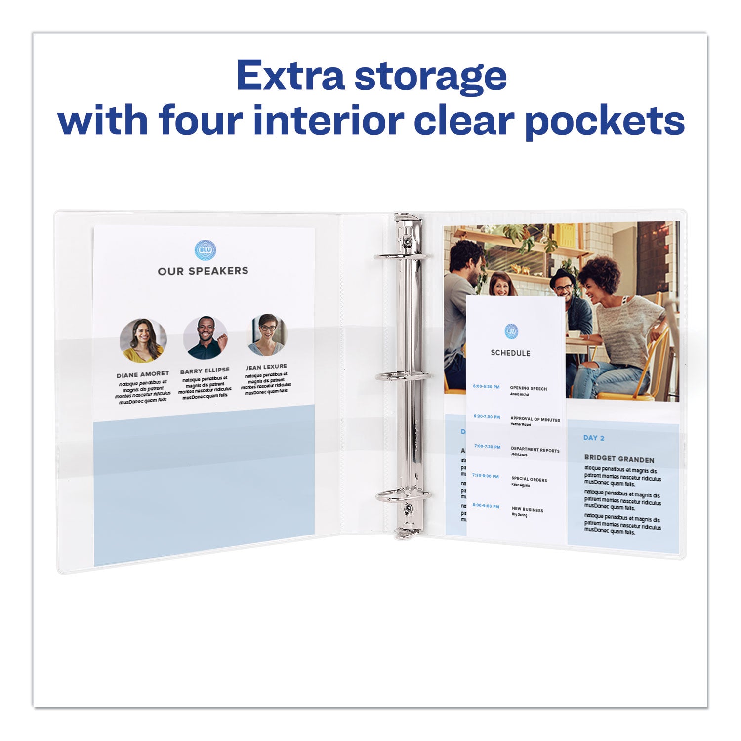 Avery® Durable View Binder With Durahinge And Ezd Rings, 3 Rings, 5" Capacity, 11 X 8.5, Black, (9900)