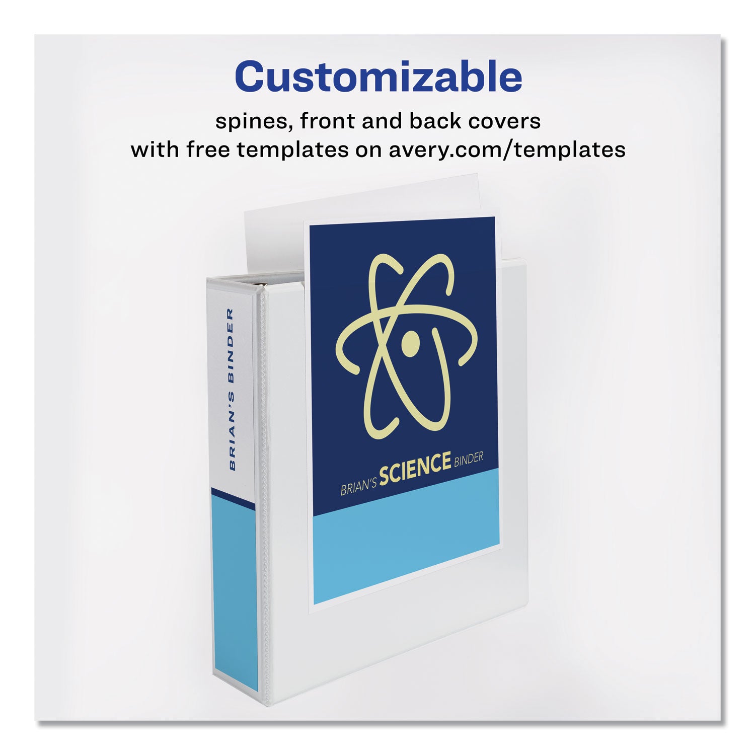 Avery® Durable View Binder With Durahinge And Ezd Rings, 3 Rings, 2" Capacity, 11 X 8.5, White, (9501)