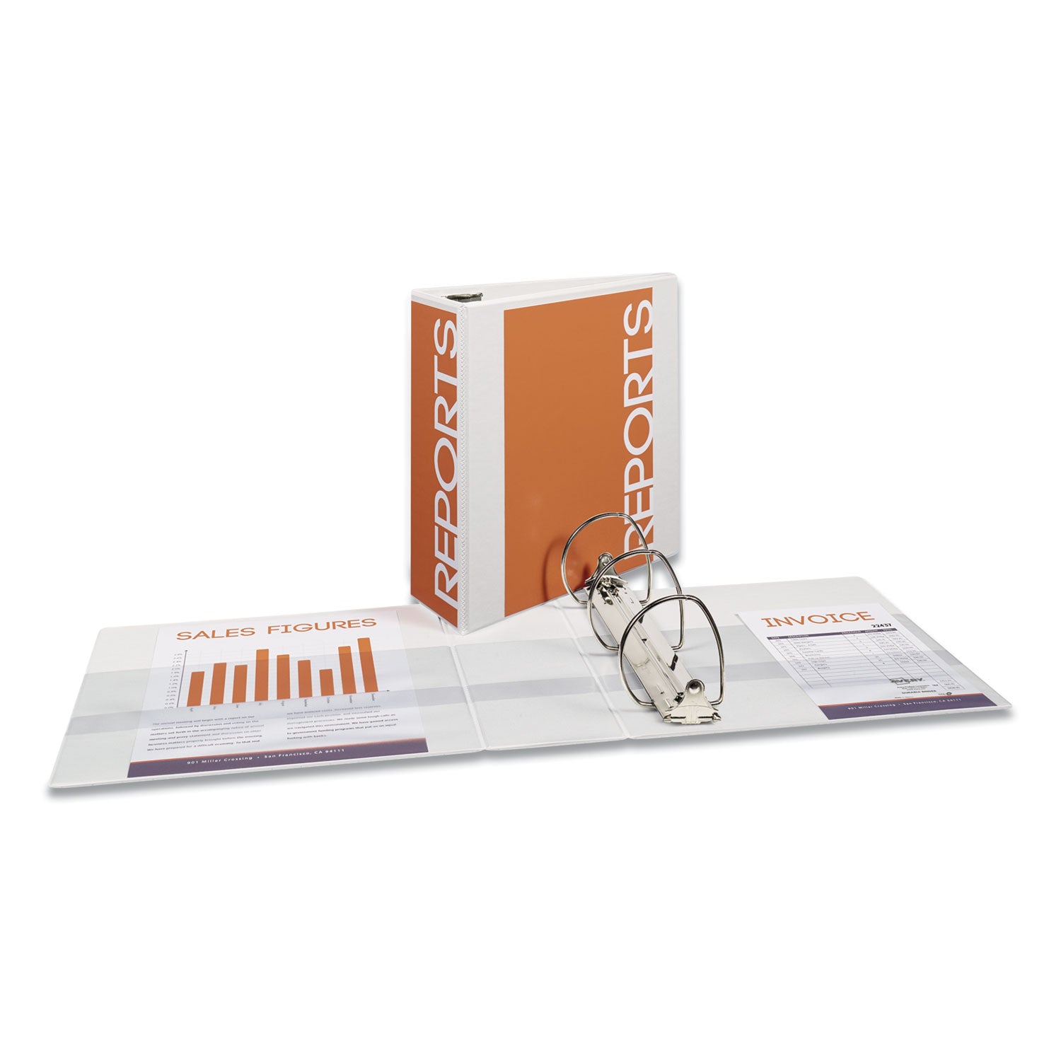 Avery® Durable View Binder With Durahinge And Ezd Rings, 3 Rings, 4" Capacity, 11 X 8.5, White, (9801)