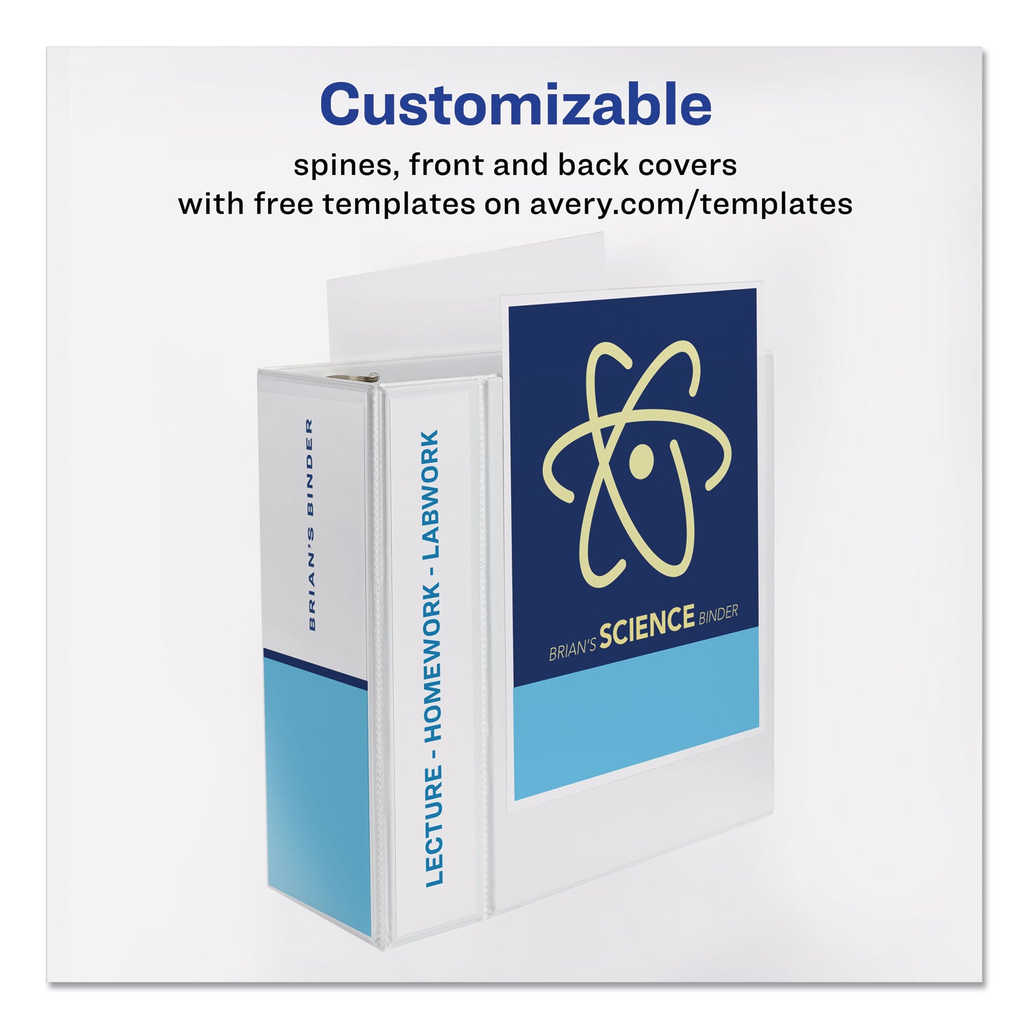 Avery® Durable View Binder With Durahinge And Ezd Rings, 3 Rings, 5" Capacity, 11 X 8.5, Black, (9900)