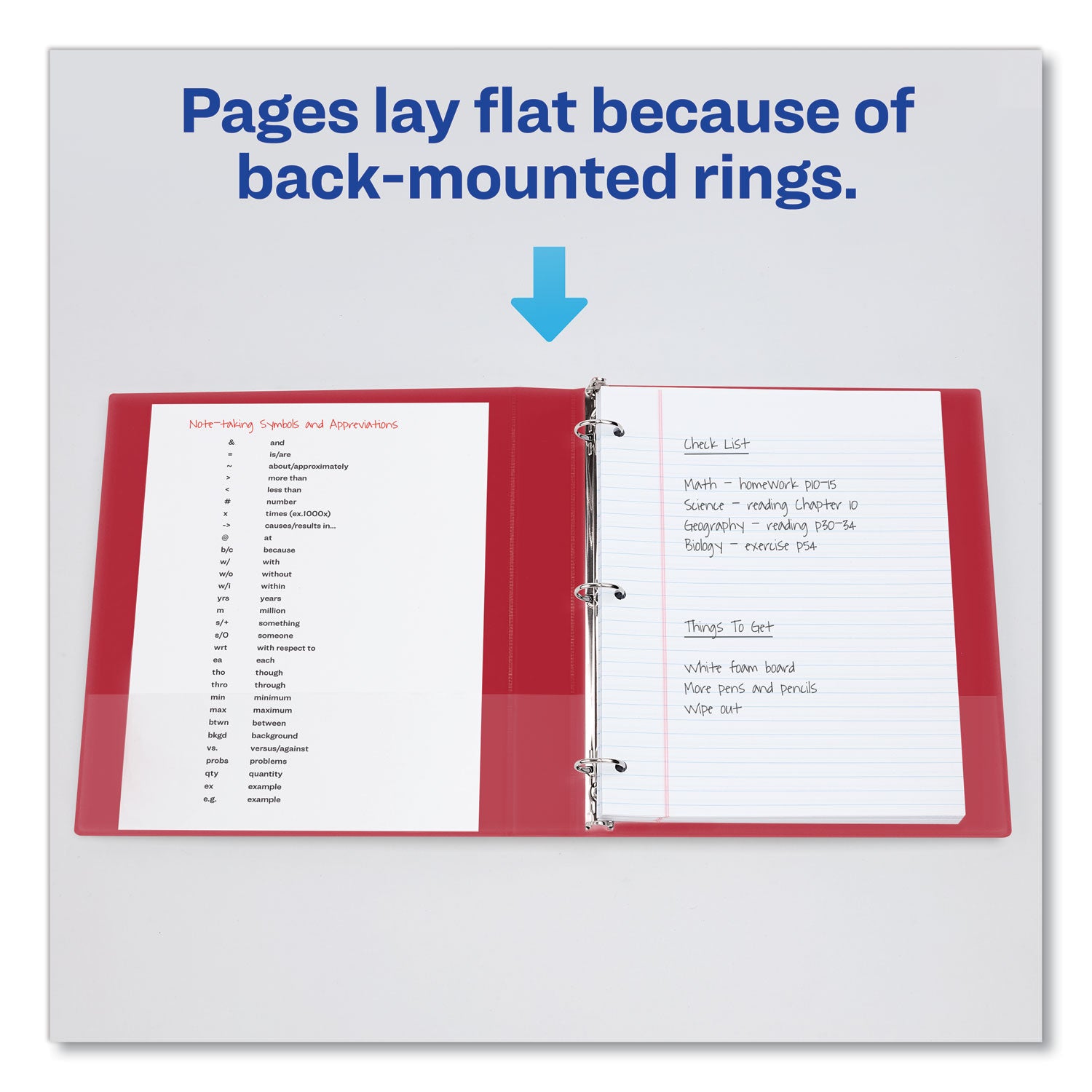 Avery® Durable Non-View Binder With Durahinge And Slant Rings, 3 Rings, 2" Capacity, 11 X 8.5, Red