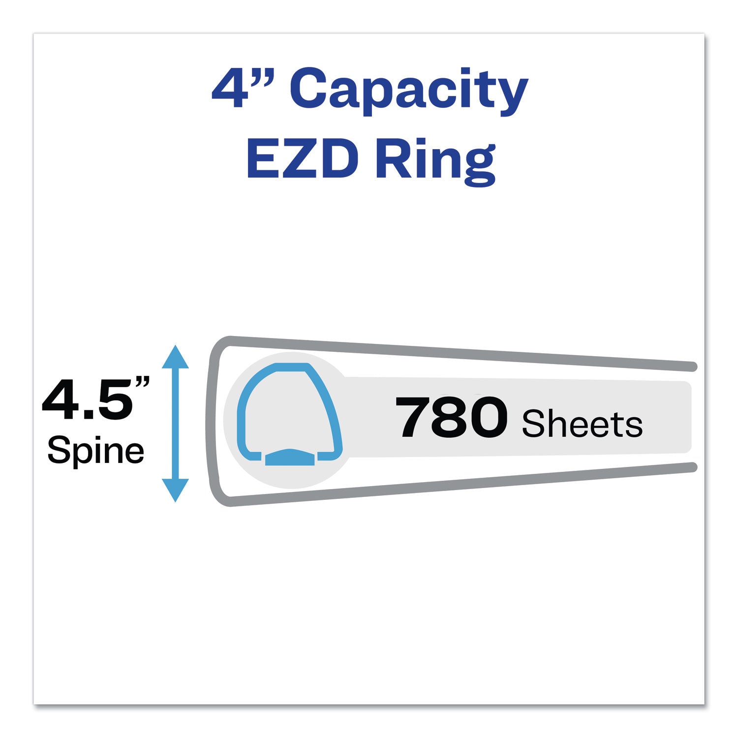 Avery® Durable Non-View Binder With Durahinge And Ezd Rings, 3 Rings, 4" Capacity, 11 X 8.5, Black, (8802)