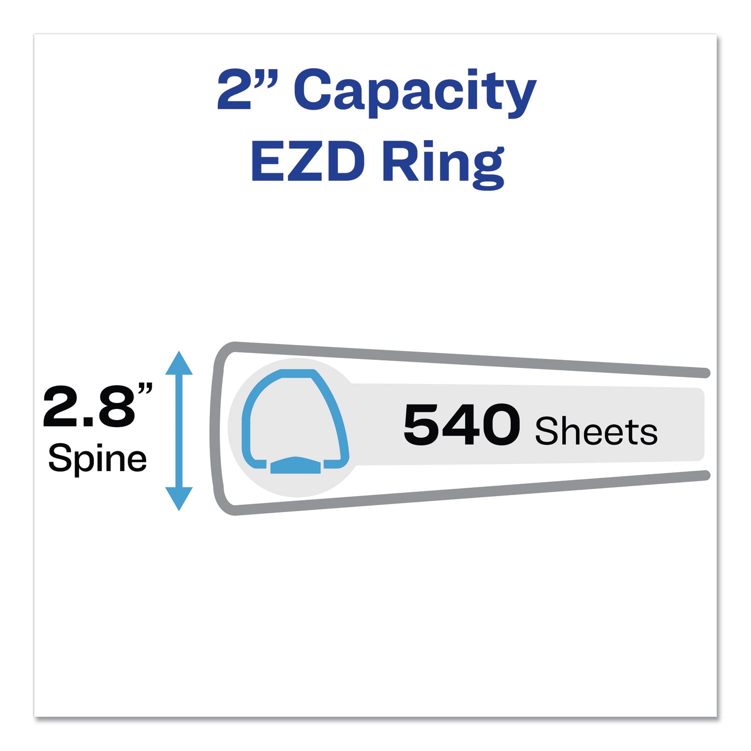 Avery® Durable Non-View Binder With Durahinge And Ezd Rings, 3 Rings, 2" Capacity, 11 X 8.5, Black, (8502)