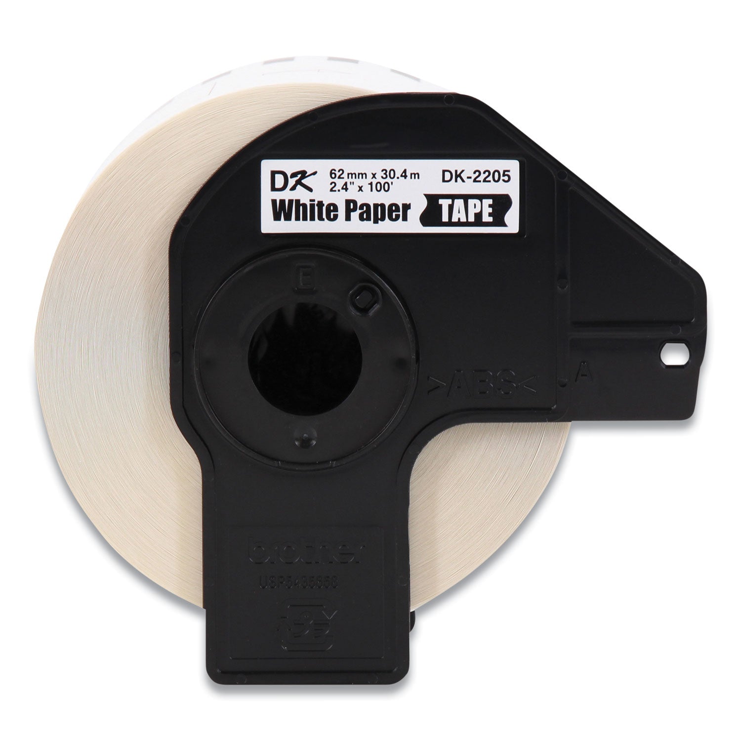 Brother Continuous Paper Label Tape, 2.4" X 100 Ft, White, 3 Rolls/pack