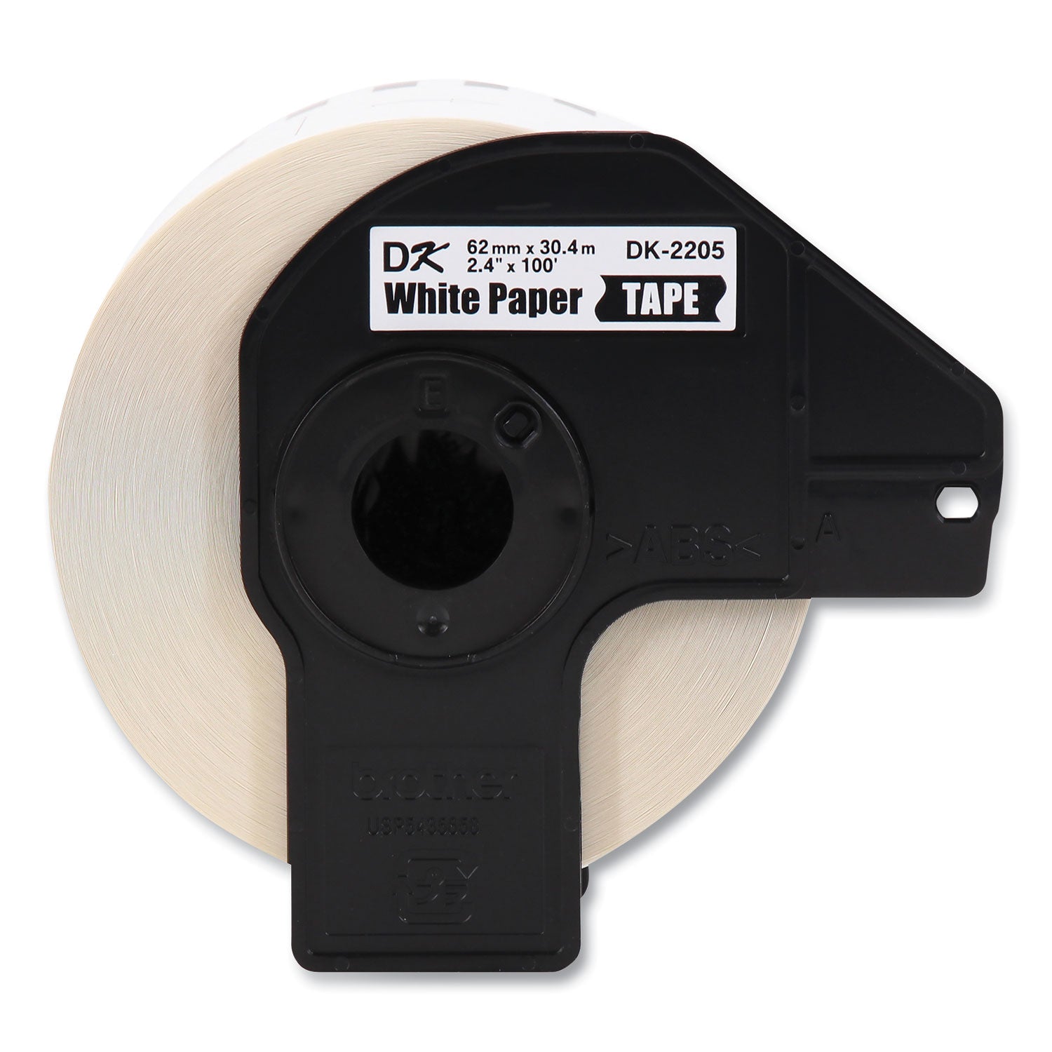 Brother Continuous Paper Label Tape, 2.4" X 100 Ft, White, 24 Rolls/pack