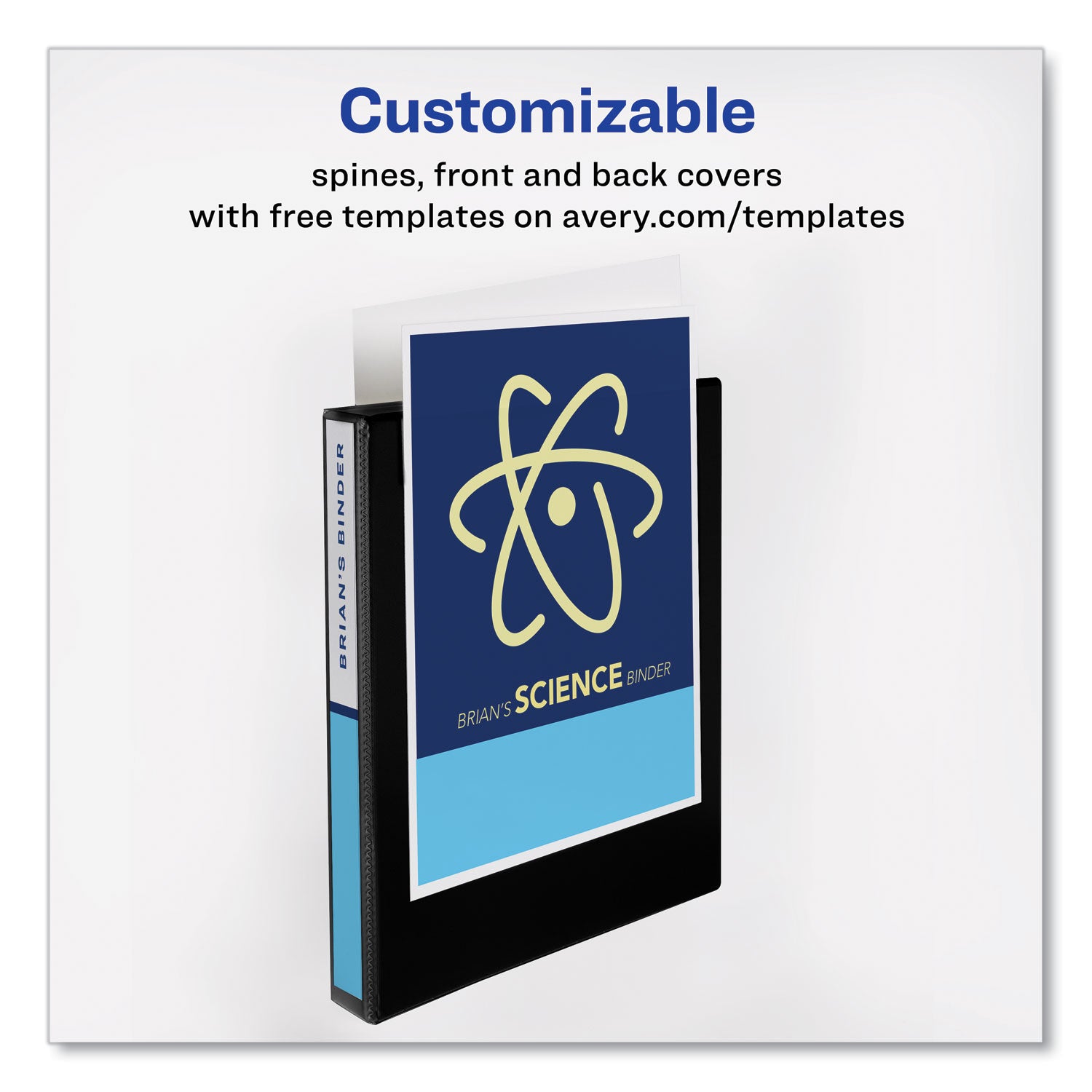 Avery® Economy View Binder With Round Rings , 3 Rings, 1" Capacity, 11 X 8.5, Black, (5710)