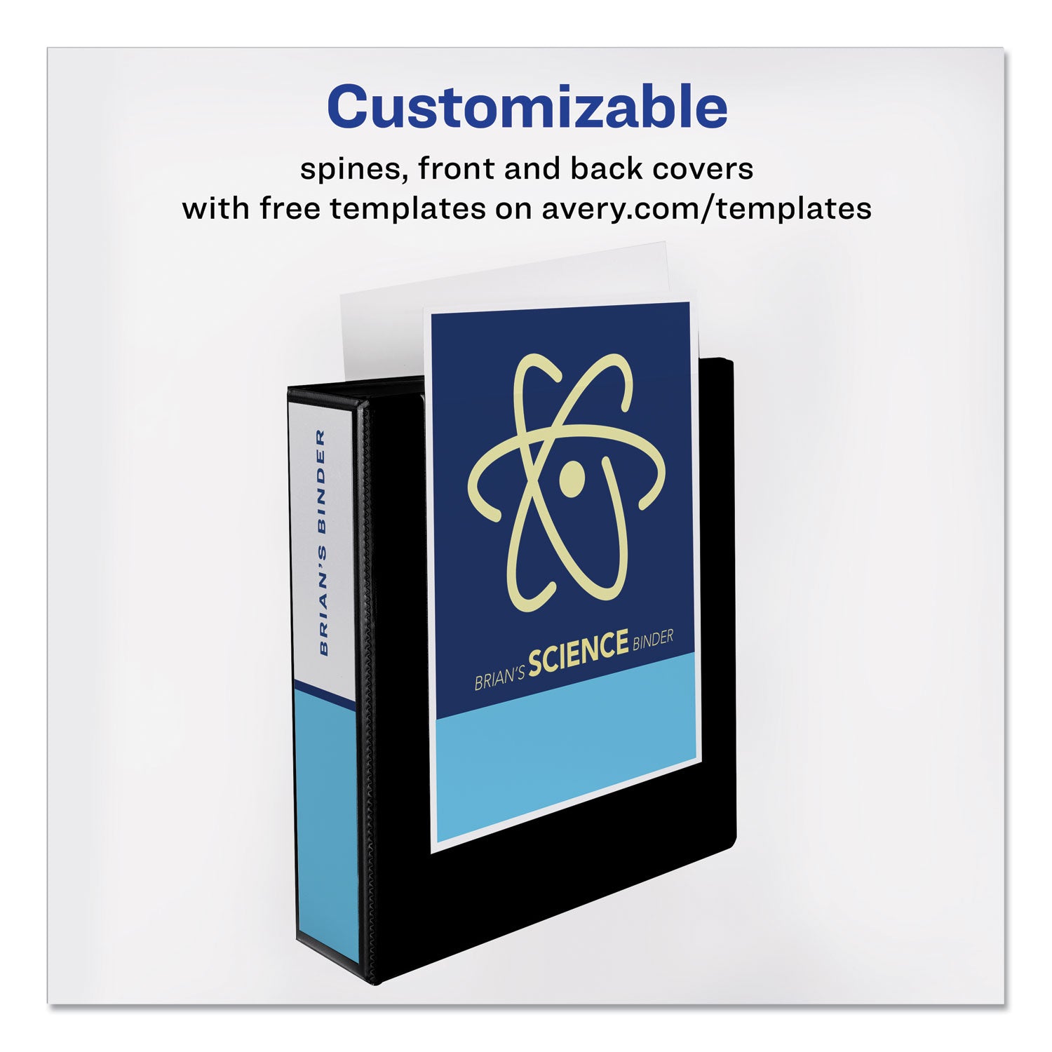 Avery® Economy View Binder With Round Rings , 3 Rings, 2" Capacity, 11 X 8.5, Black, (5730)