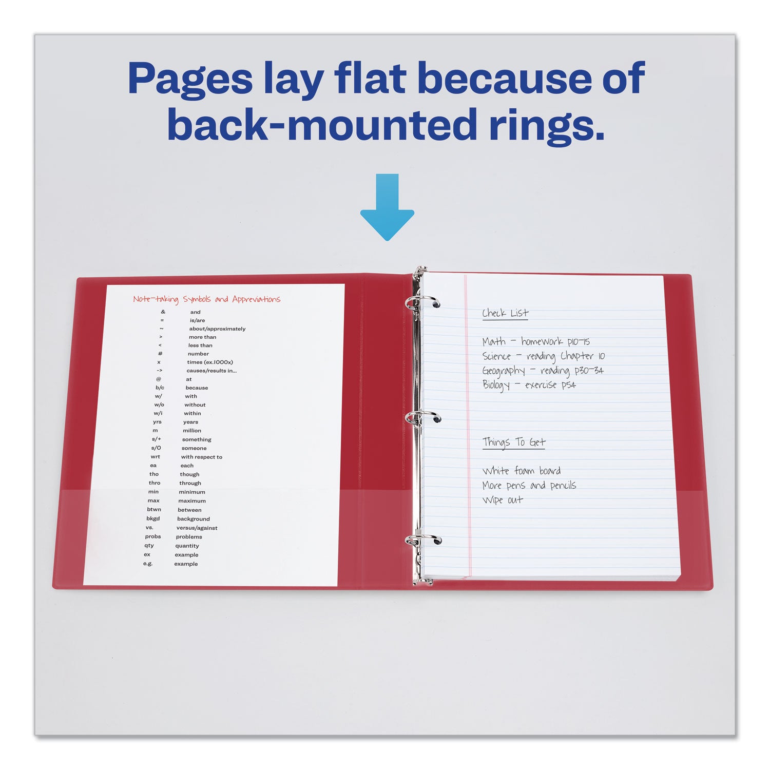 Avery® Economy Non-View Binder With Round Rings, 3 Rings, 1" Capacity, 11 X 8.5, Red, (3310)