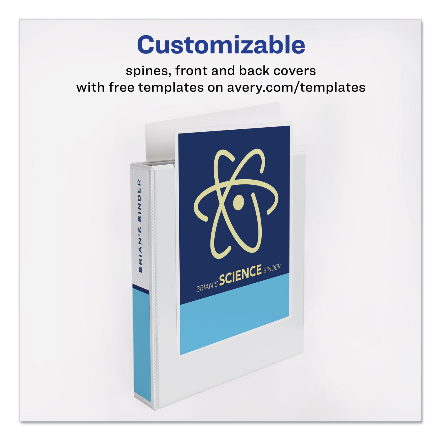 Avery® Economy View Binder With Round Rings , 3 Rings, 1.5" Capacity, 11 X 8.5, White, (5726)