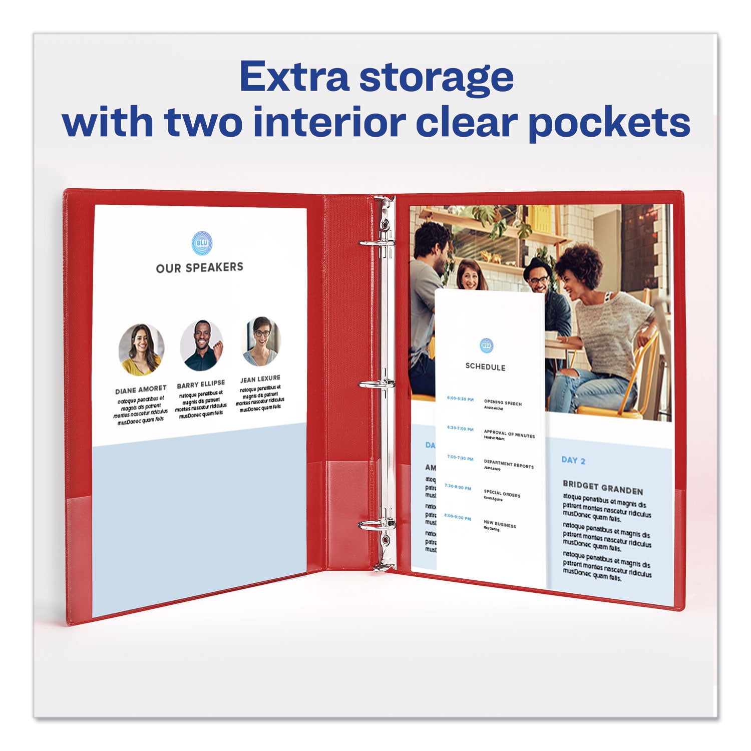 Avery® Economy Non-View Binder With Round Rings, 3 Rings, 1" Capacity, 11 X 8.5, Red, (3310)