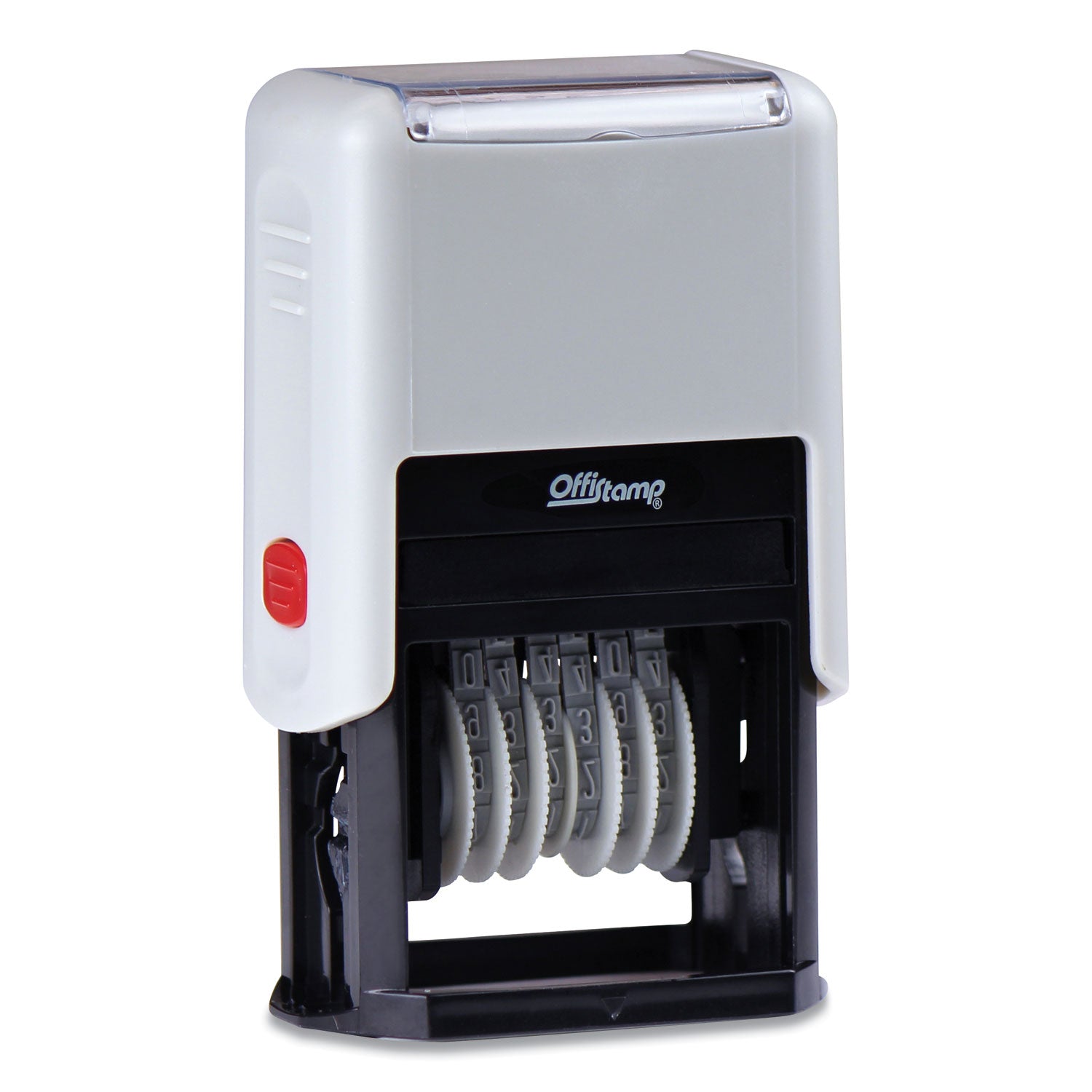 Offistamp® Numberer, Pre-Inked/re-Inkable, 6 Bands, 1.88 X 0.25, Black