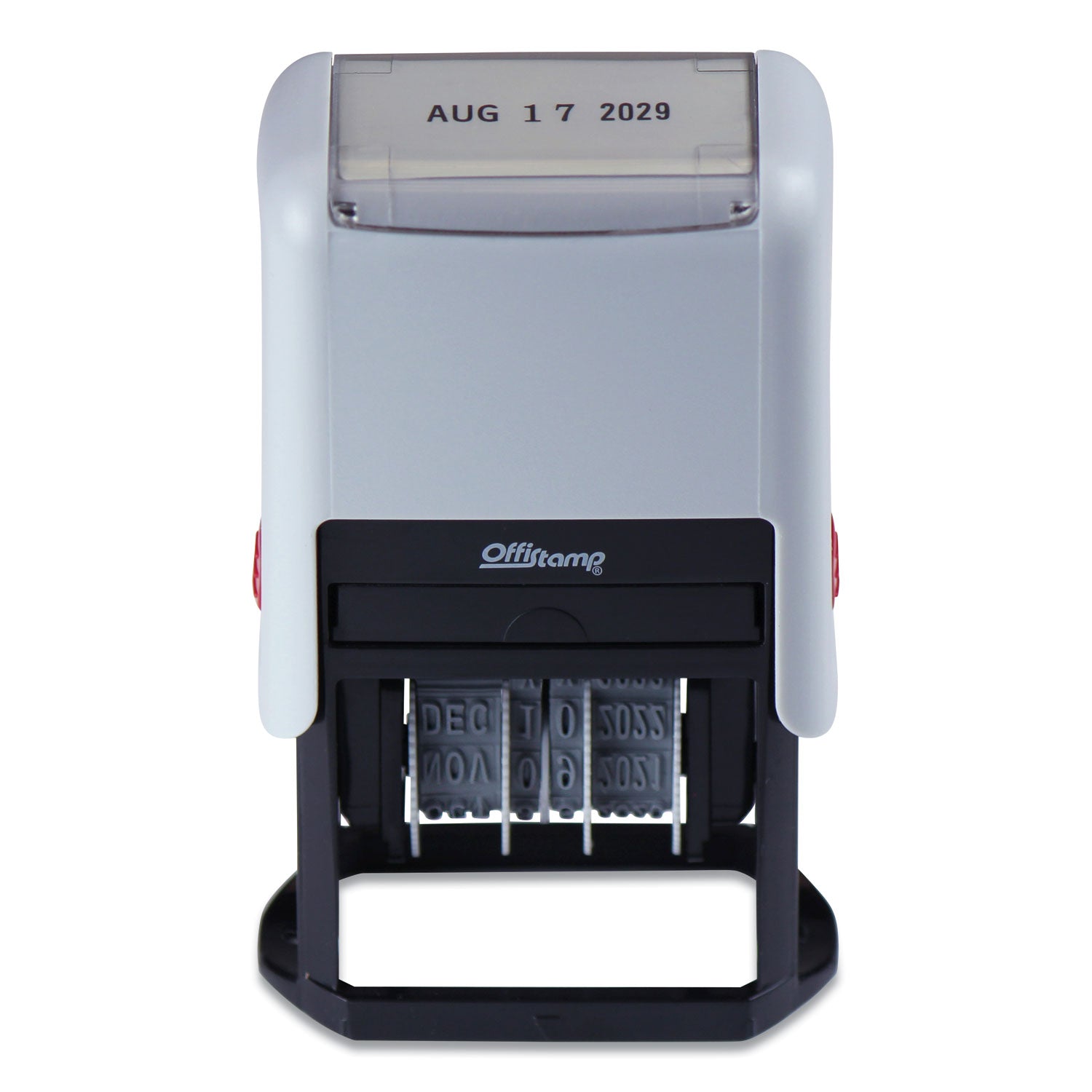 Offistamp® Self-Inking Date Stamp, 5 Years, 1" X 0.38", Black Ink