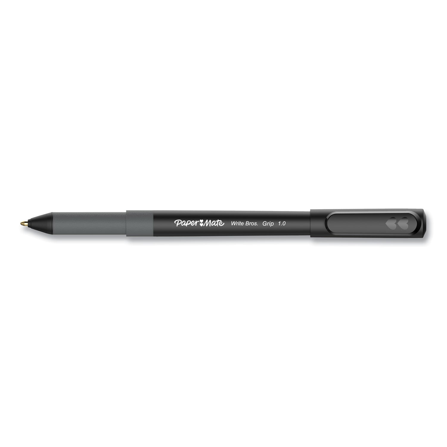 Paper Mate® Write Bros. Grip Ballpoint Pen, Stick, Medium 1 Mm, Black Ink, Black Barrel, Dozen