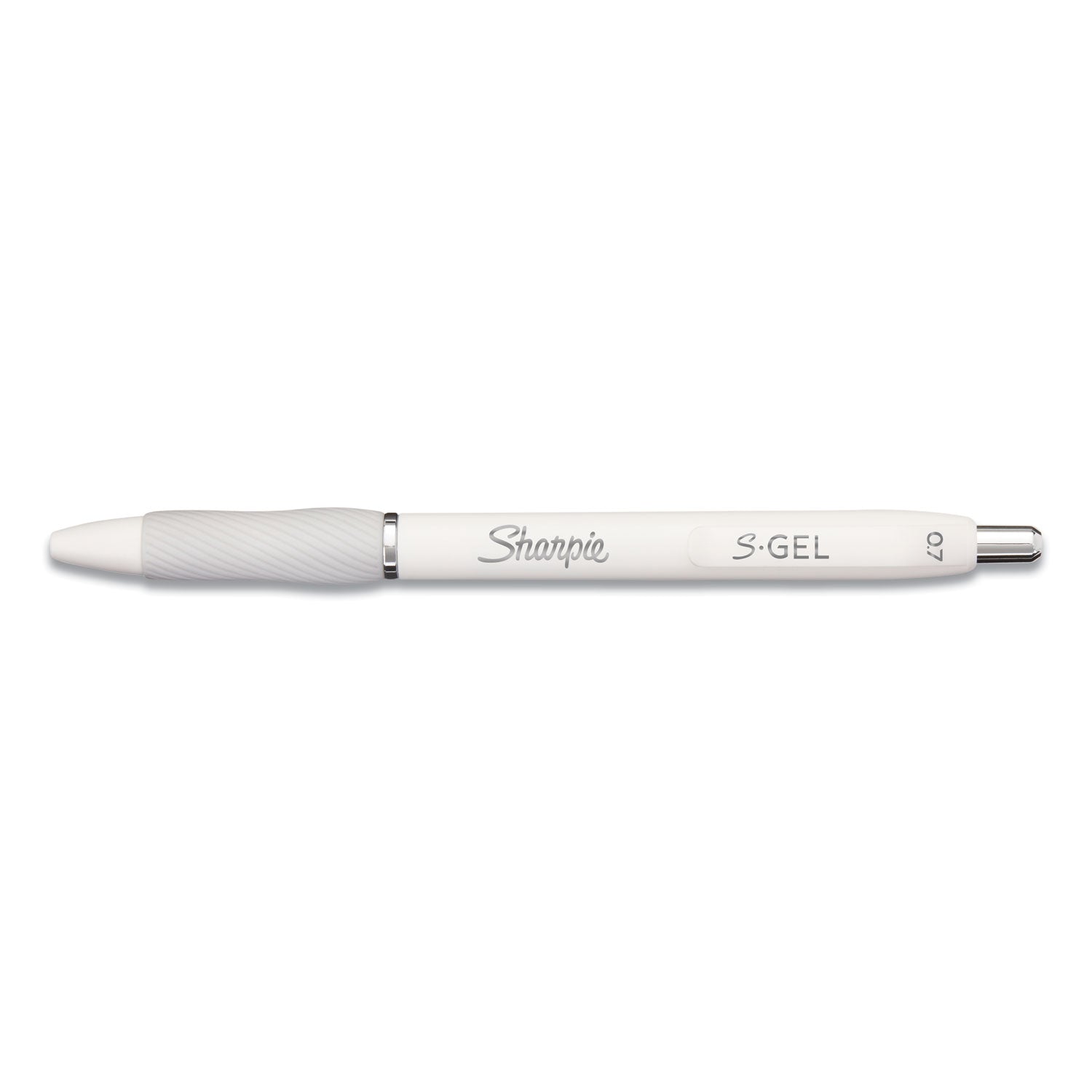 Sharpie® S-Gel™ S-Gel Fashion Barrel Gel Pen, Retractable, Medium 0.7 Mm, Black Ink, Pearl White Barrel, Dozen