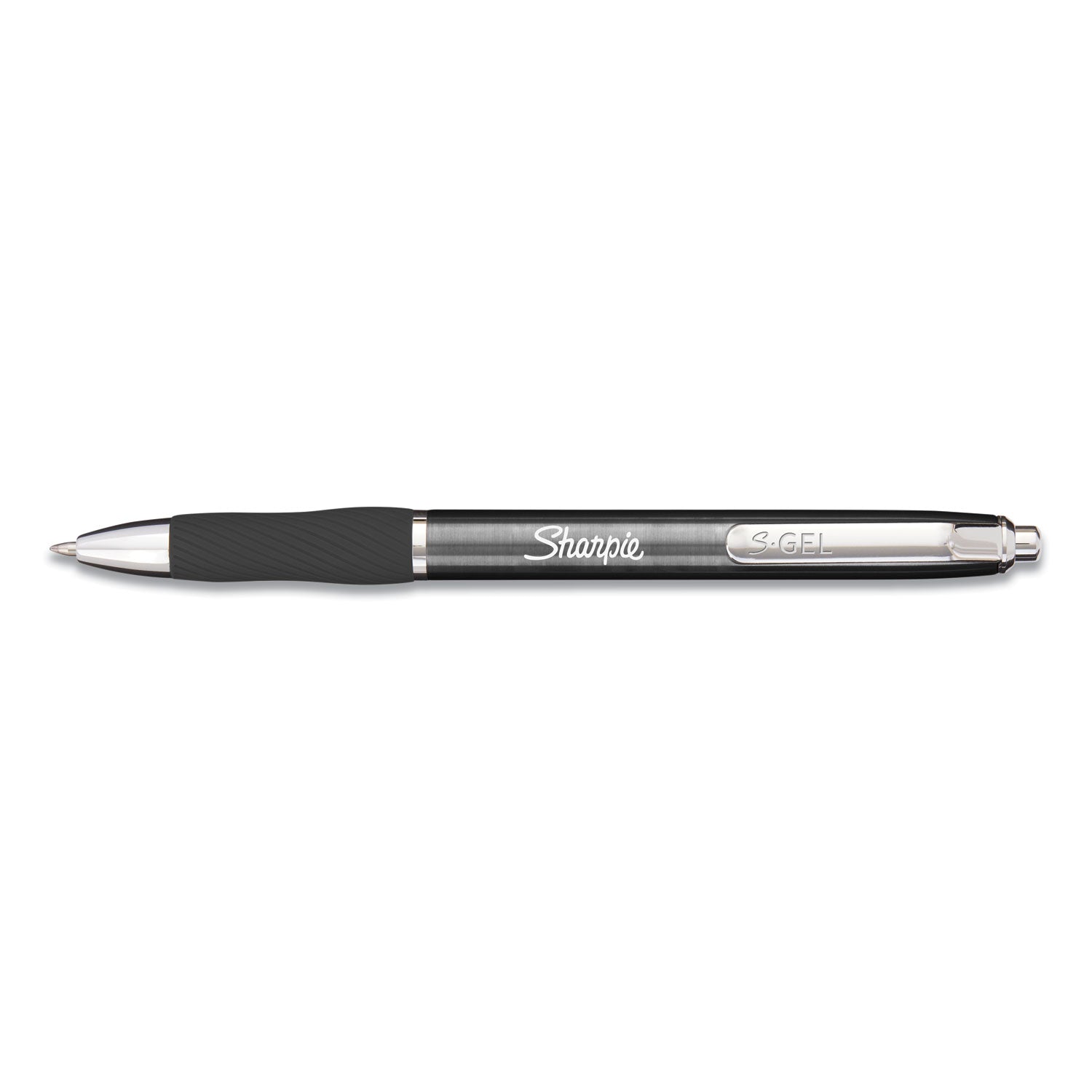 Sharpie® S-Gel™ S-Gel Premium Metal Barrel Gel Pen, Retractable, Medium 0.7 Mm, Black Ink, Gun Metal Gray Barrel, Dozen
