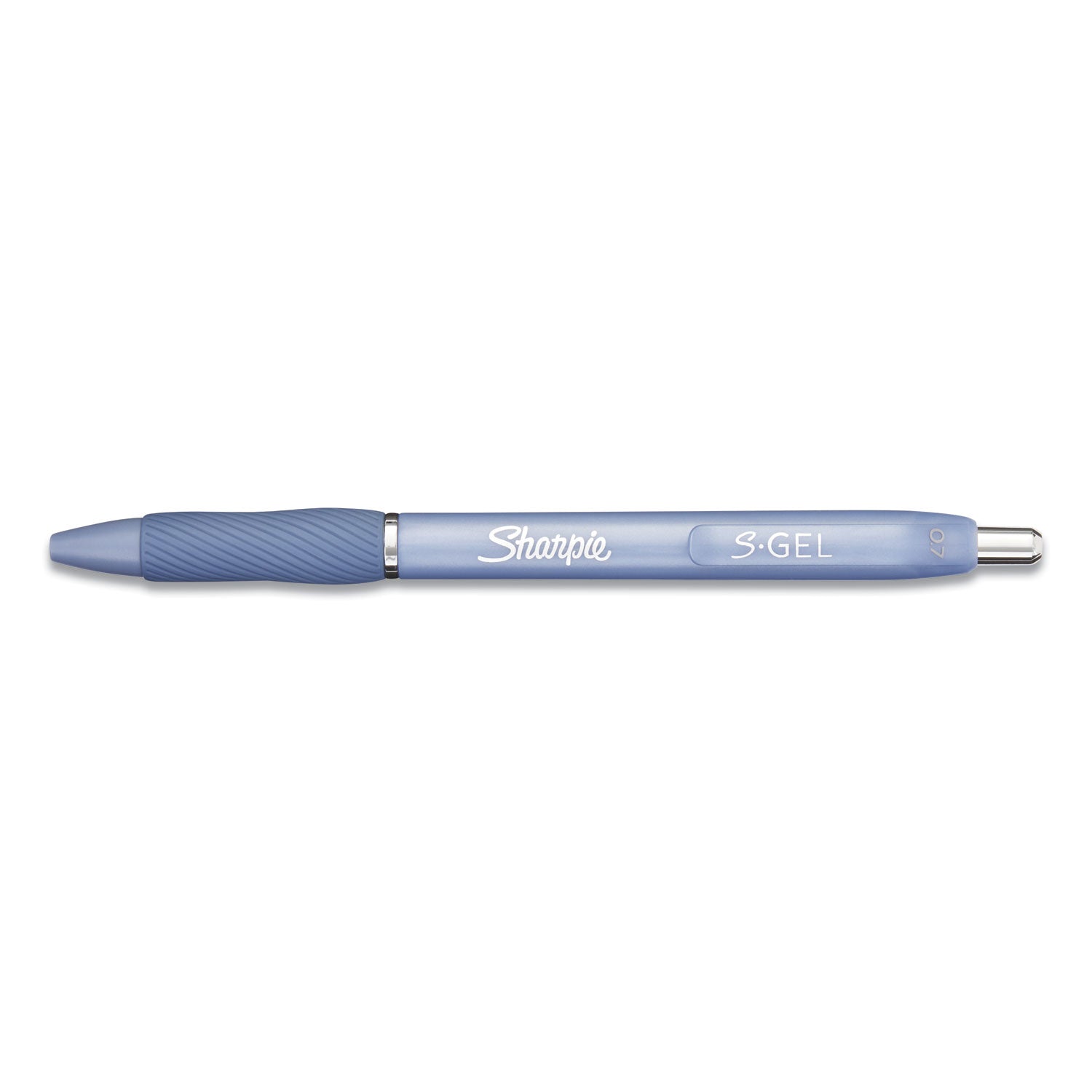 Sharpie® S-Gel™ S-Gel Fashion Barrel Gel Pen, Retractable, Medium 0.7 Mm, Black Ink, Frost Blue Barrel, Dozen