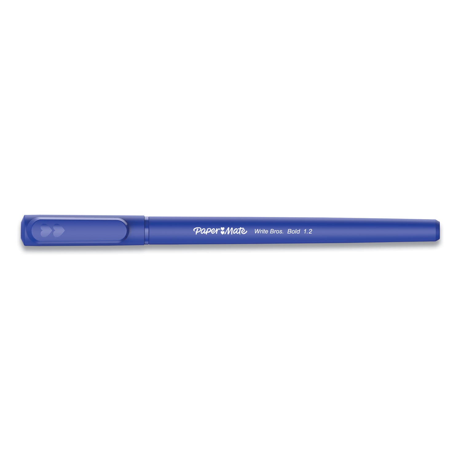 Paper Mate® Write Bros. Ballpoint Pen, Stick, Bold 1.2 Mm, Blue Ink, Blue Barrel, Dozen