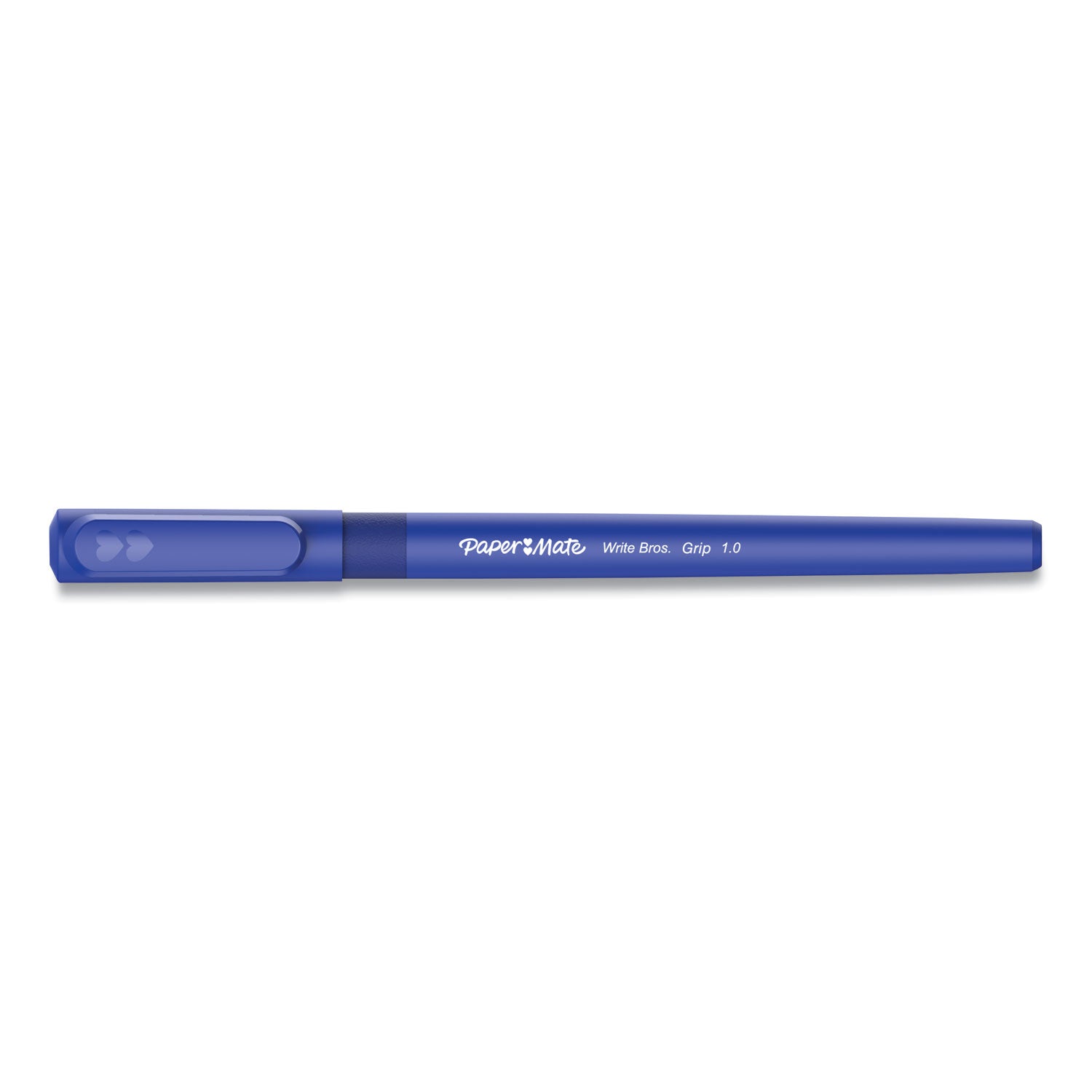 Paper Mate® Write Bros. Grip Ballpoint Pen, Stick, Medium 1 Mm, Blue Ink, Blue Barrel, Dozen
