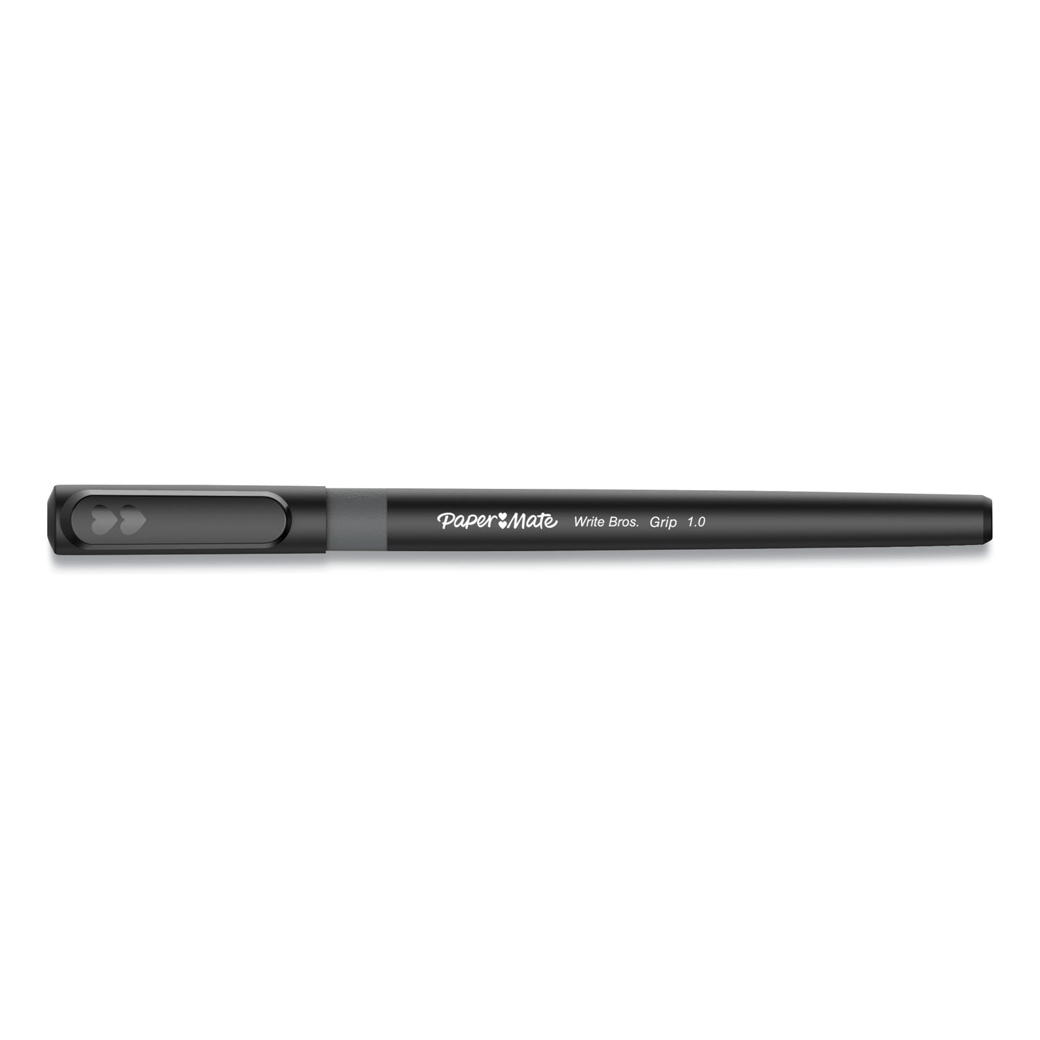Paper Mate® Write Bros. Grip Ballpoint Pen, Stick, Medium 1 Mm, Black Ink, Black Barrel, Dozen