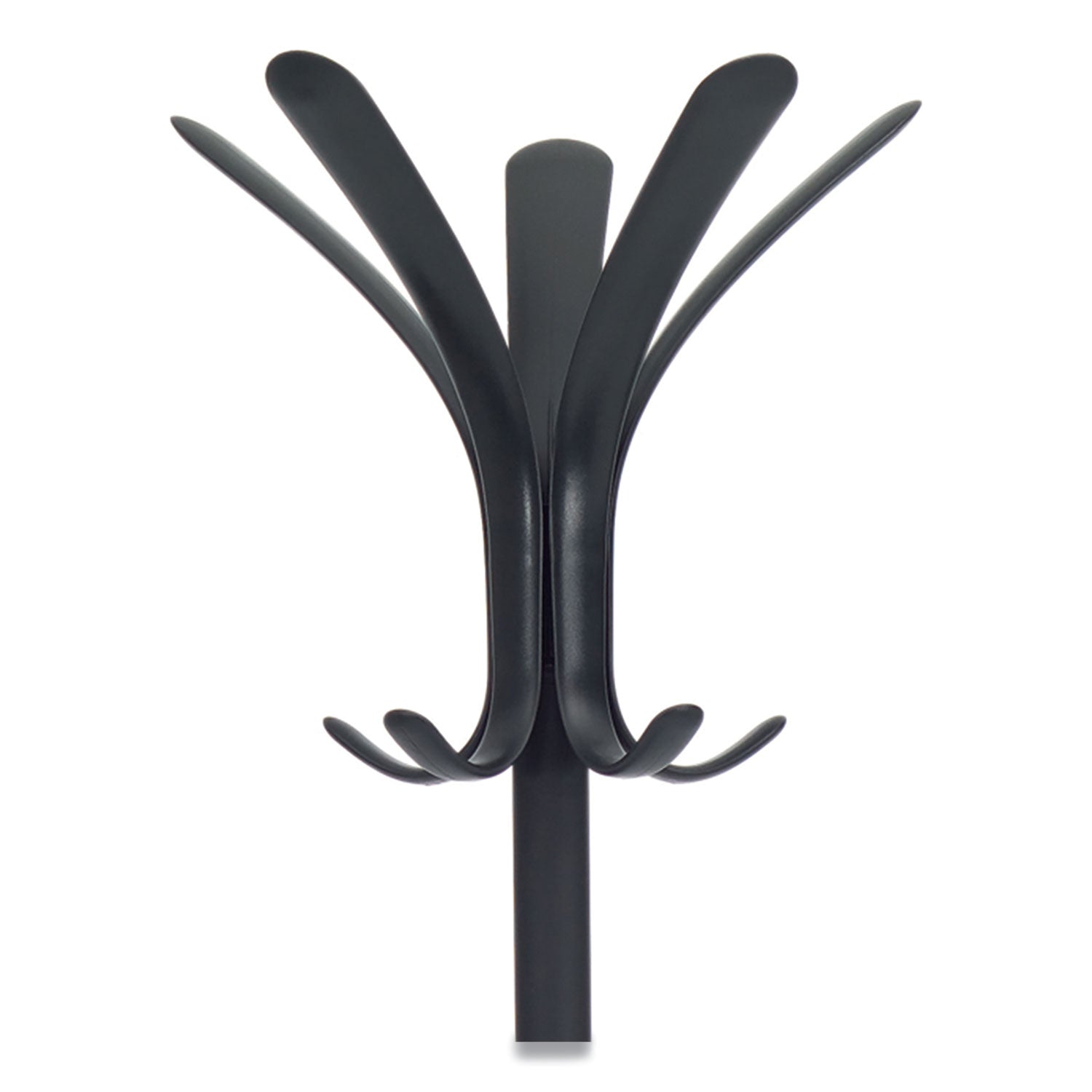 Alba™ Cleo Coat Stand, Stand Alone Rack, Ten Knobs, Steel/plastic, 19.75w X 19.75d X 68.9h, Black