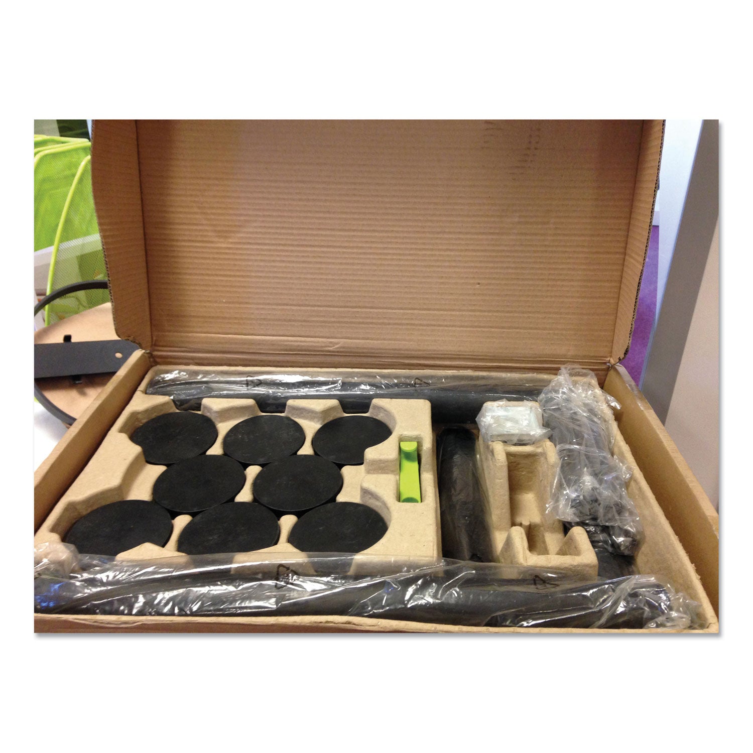 Alba™ Stan3 Steel Coat Rack, Stand Alone Rack, Eight Knobs, 15w X 15d X 69.3h, Black