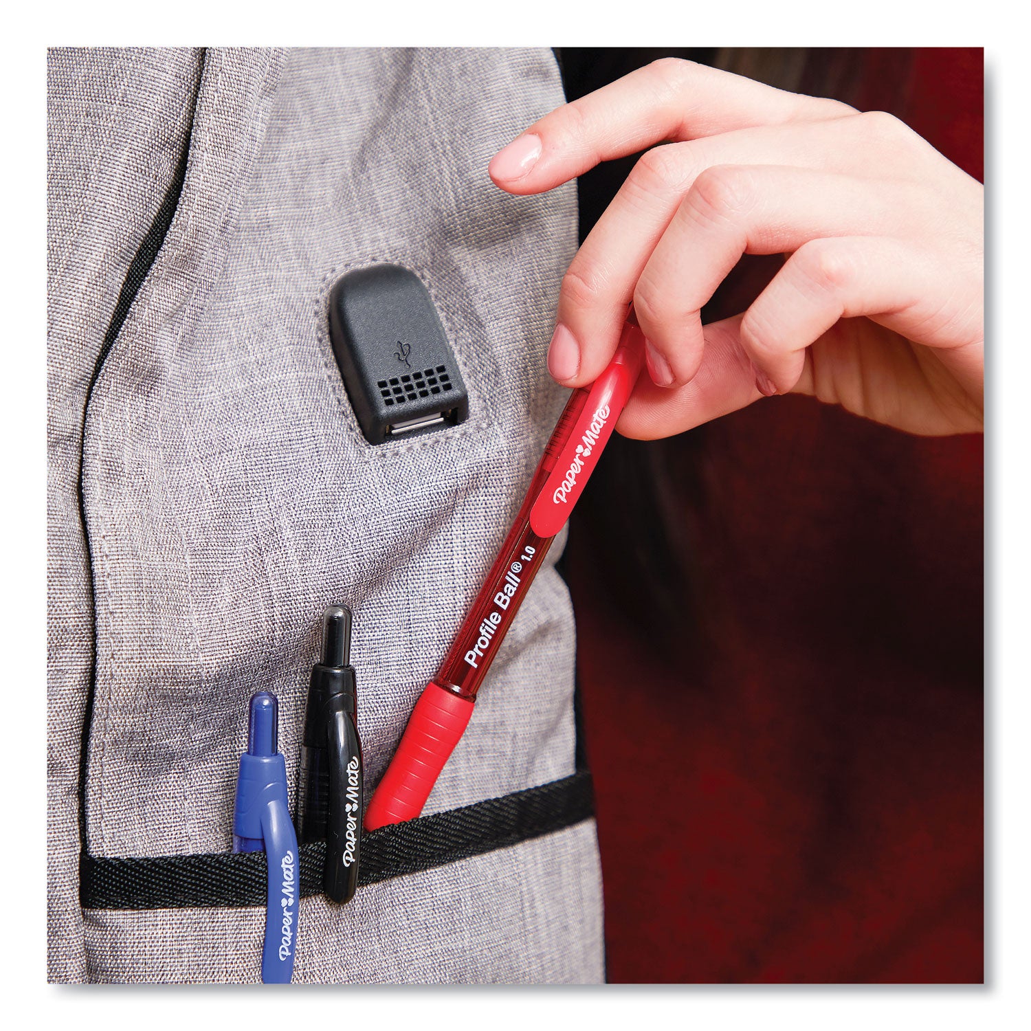 Paper Mate® Profile Ballpoint Pen, Retractable, Medium 1 Mm, Black Ink, Translucent Black Barrel, 36/pack