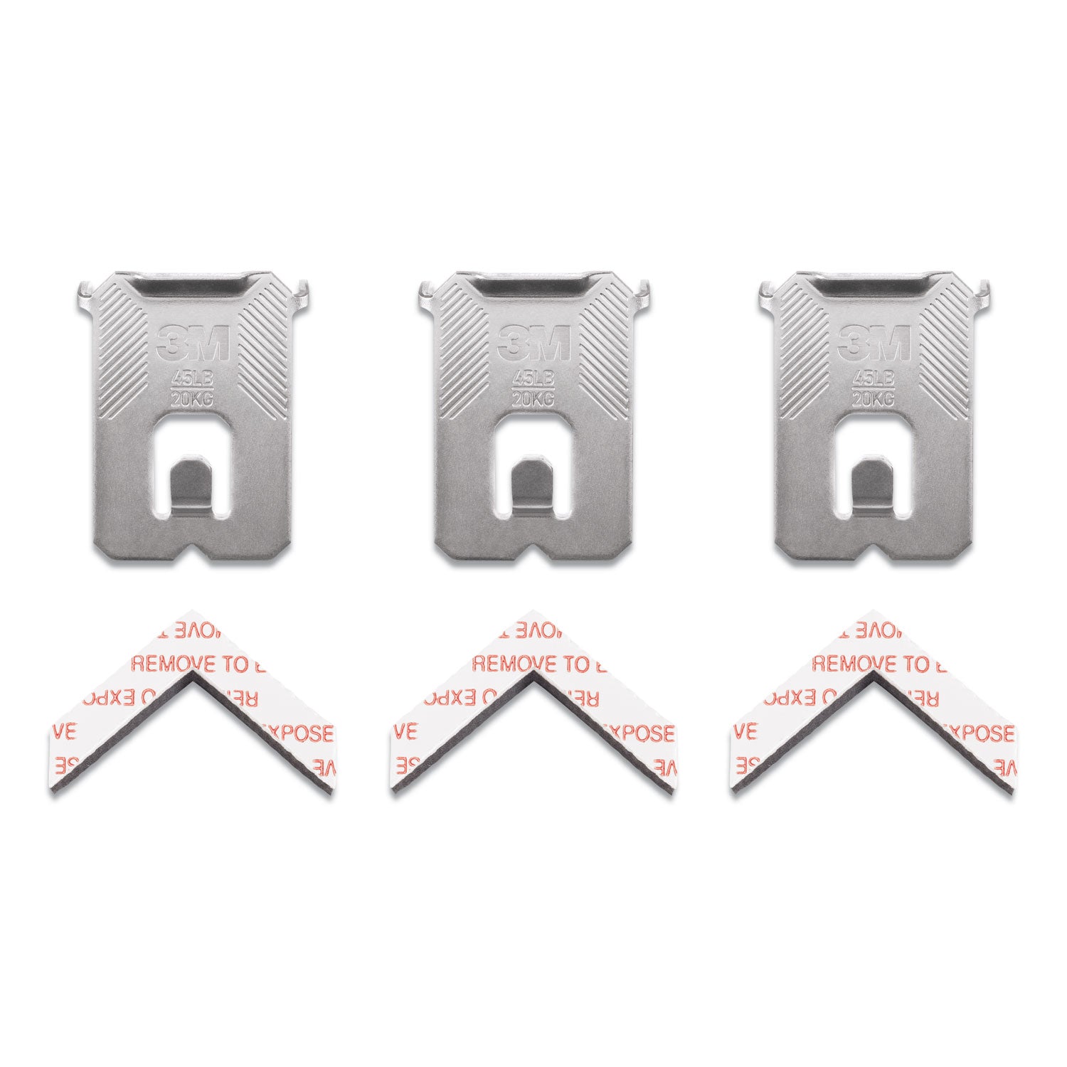 3M™ Claw Drywall Picture Hanger, Stainless Steel, 45 lb Capacity, 3 Hooks and 3 Spot Markers