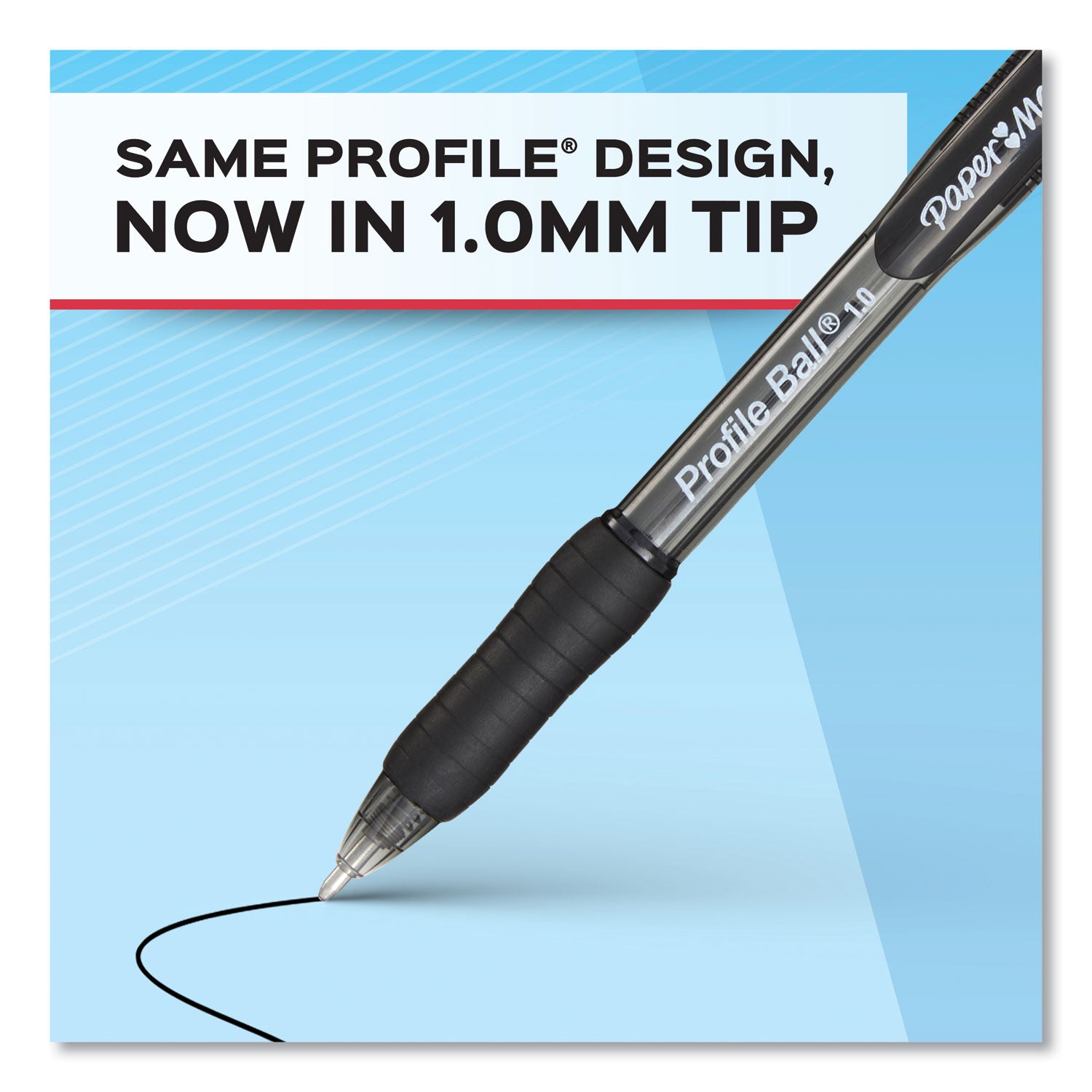 Paper Mate® Profile Ballpoint Pen, Retractable, Medium 1 Mm, Black Ink, Translucent Black Barrel, 36/pack