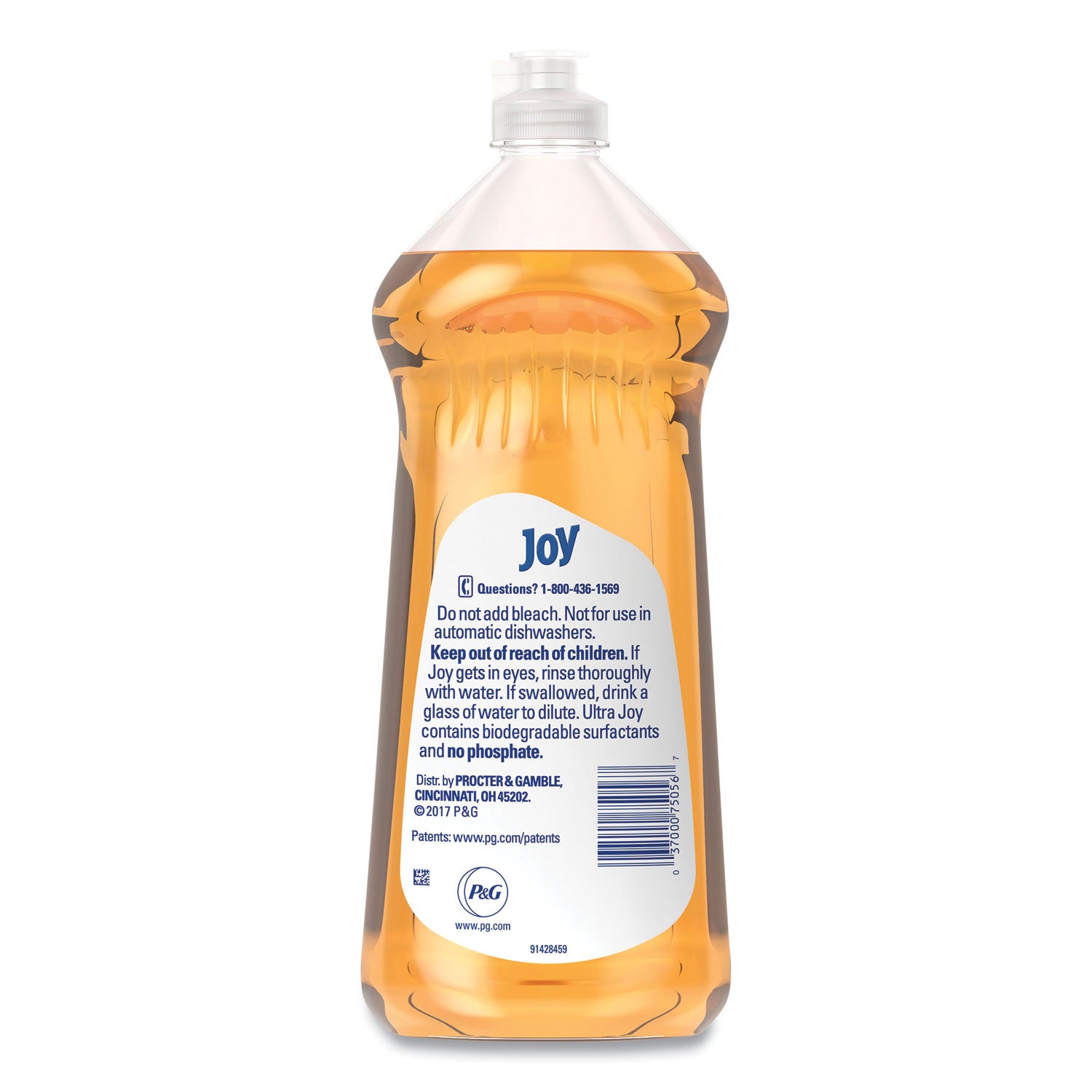 Joy® Ultra Orange Dishwashing Liquid, Orange Scent, 30 oz Bottle, 10/Carton