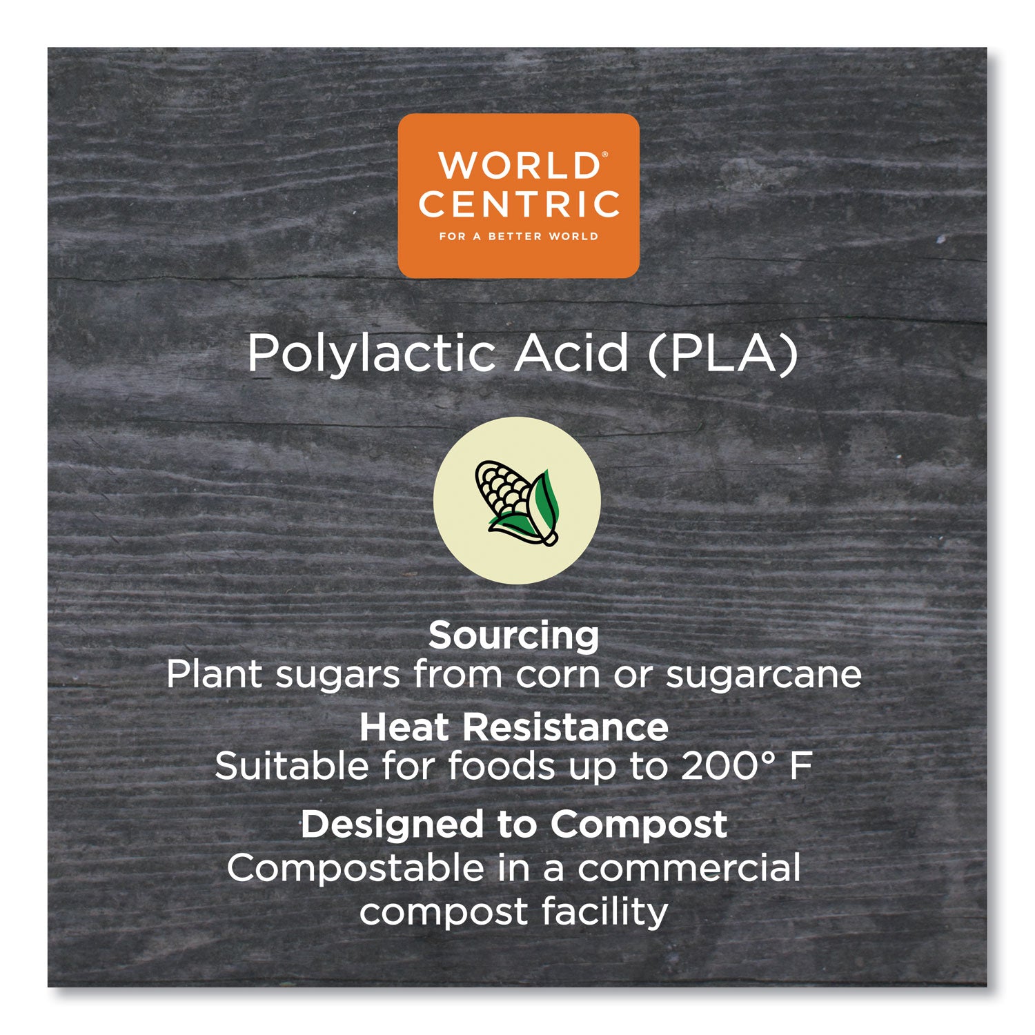 World Centric® PLA Lids for Fiber Cups, 2.6" Diameter x 0.3" h, Clear, Plastic, 2,000/Carton